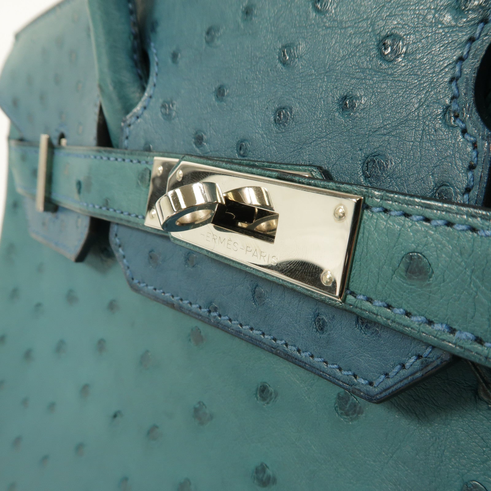 HERMES Ostrich皮革Birkin 30手挽袋Cobalt