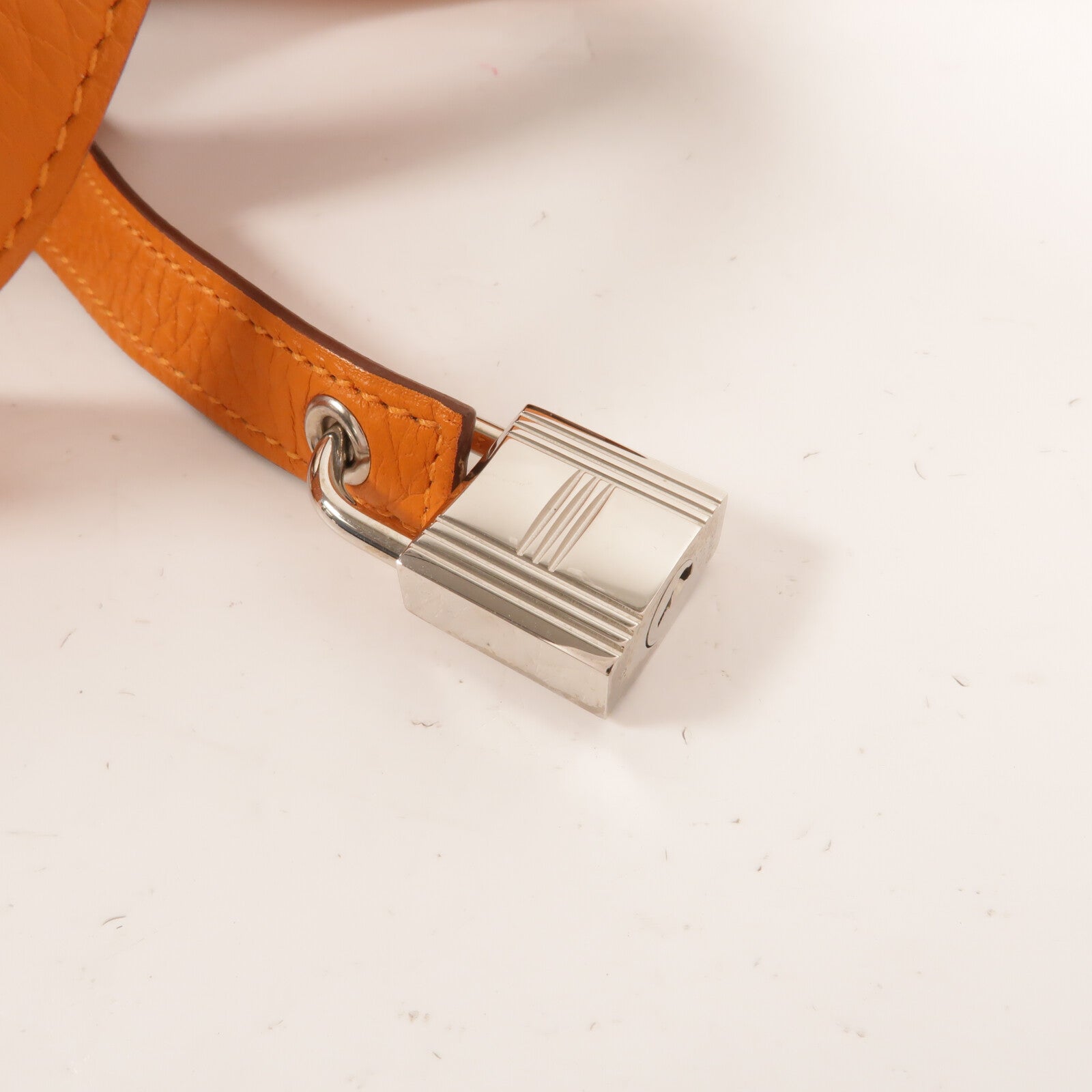 HERMES Clemence皮革Picotin PM手挽袋Orange