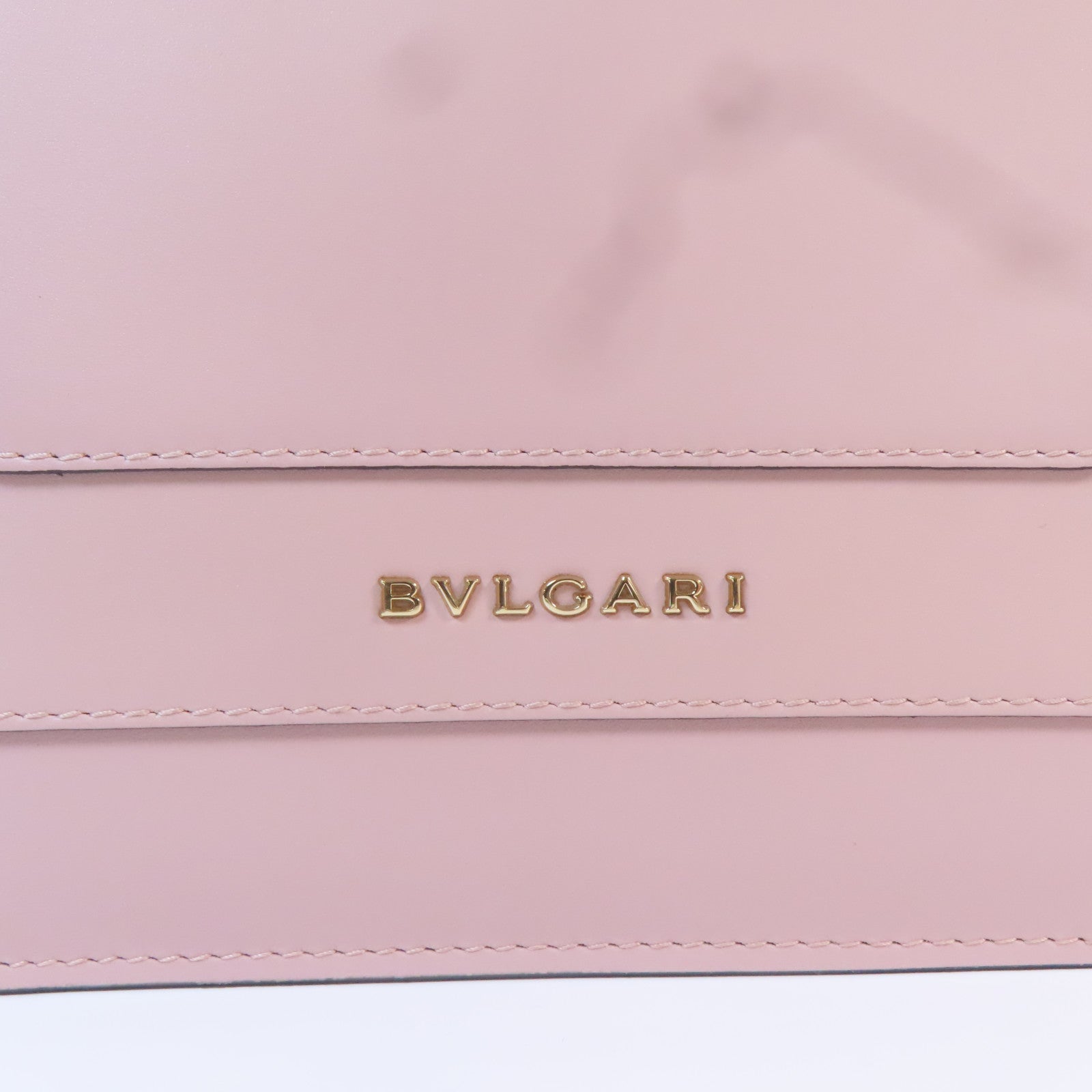 BVLGARI 【激減優惠】皮革Chain Shoulder Bag銀扣鏈帶肩背袋粉紅色