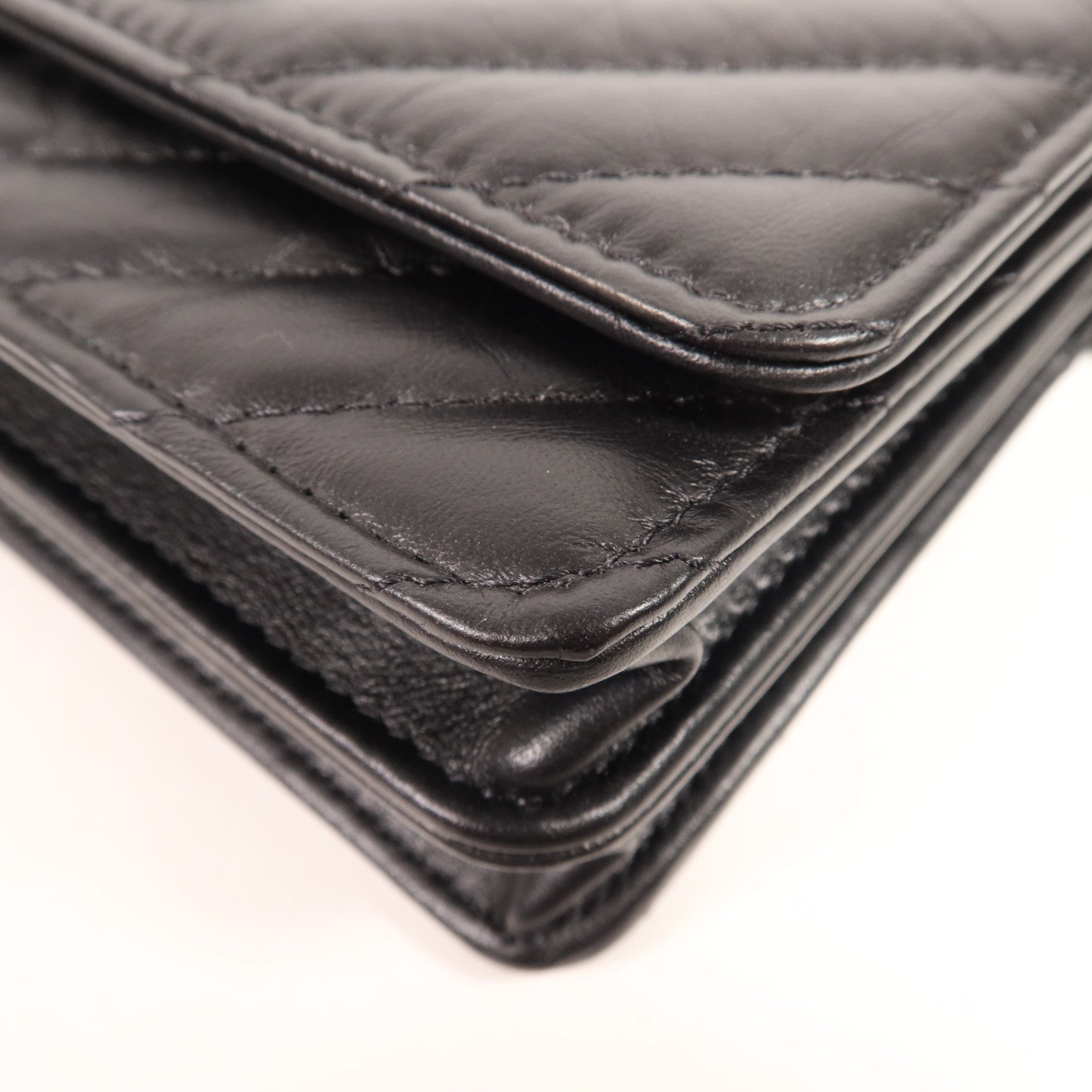 CHANEL 牛皮皮革Wallet On Chain鏈帶肩背袋