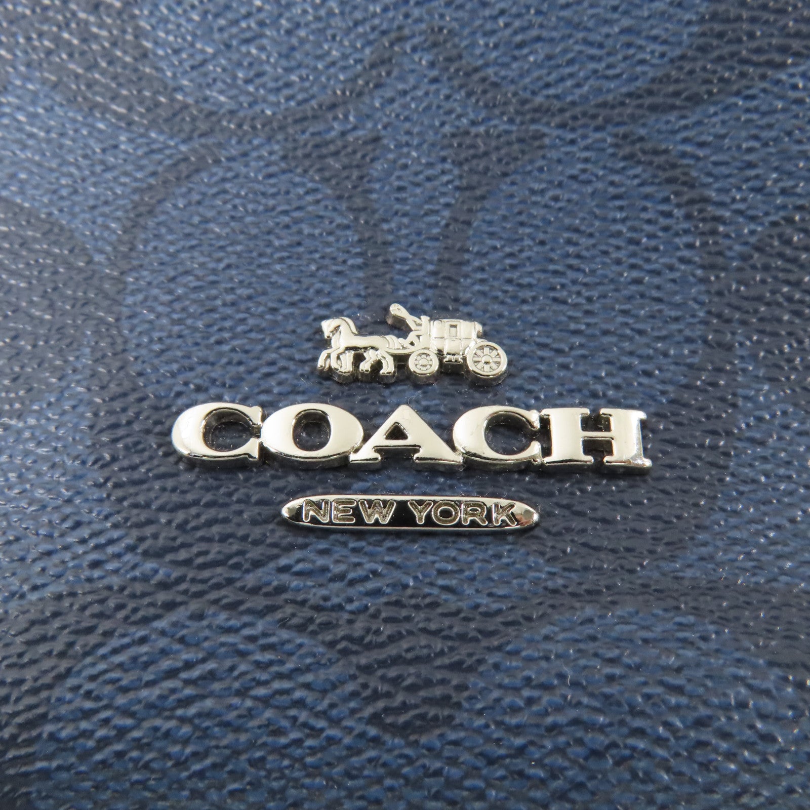 COACH 牛皮皮革/PVC Backpack銀扣背包