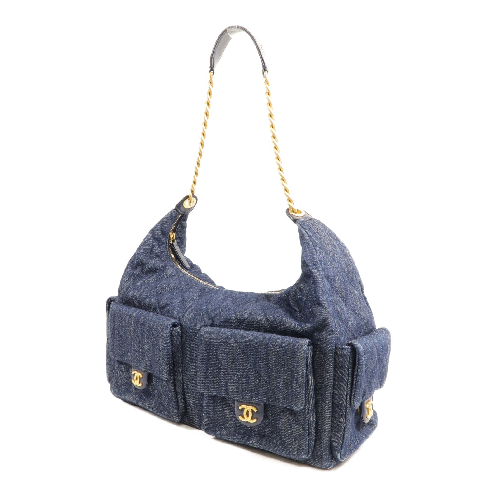 CHANEL Denim Hobo 25C肩背袋