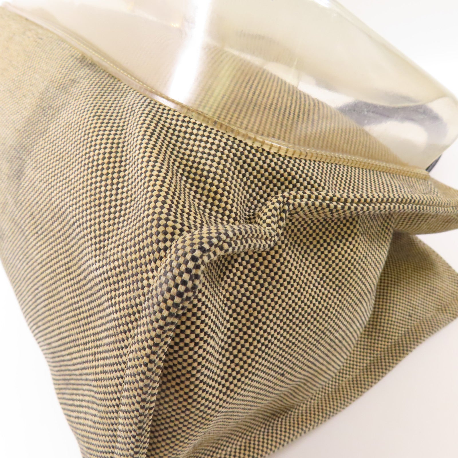 Fendi Tote Bag Shoulder Bag Canvas Beige