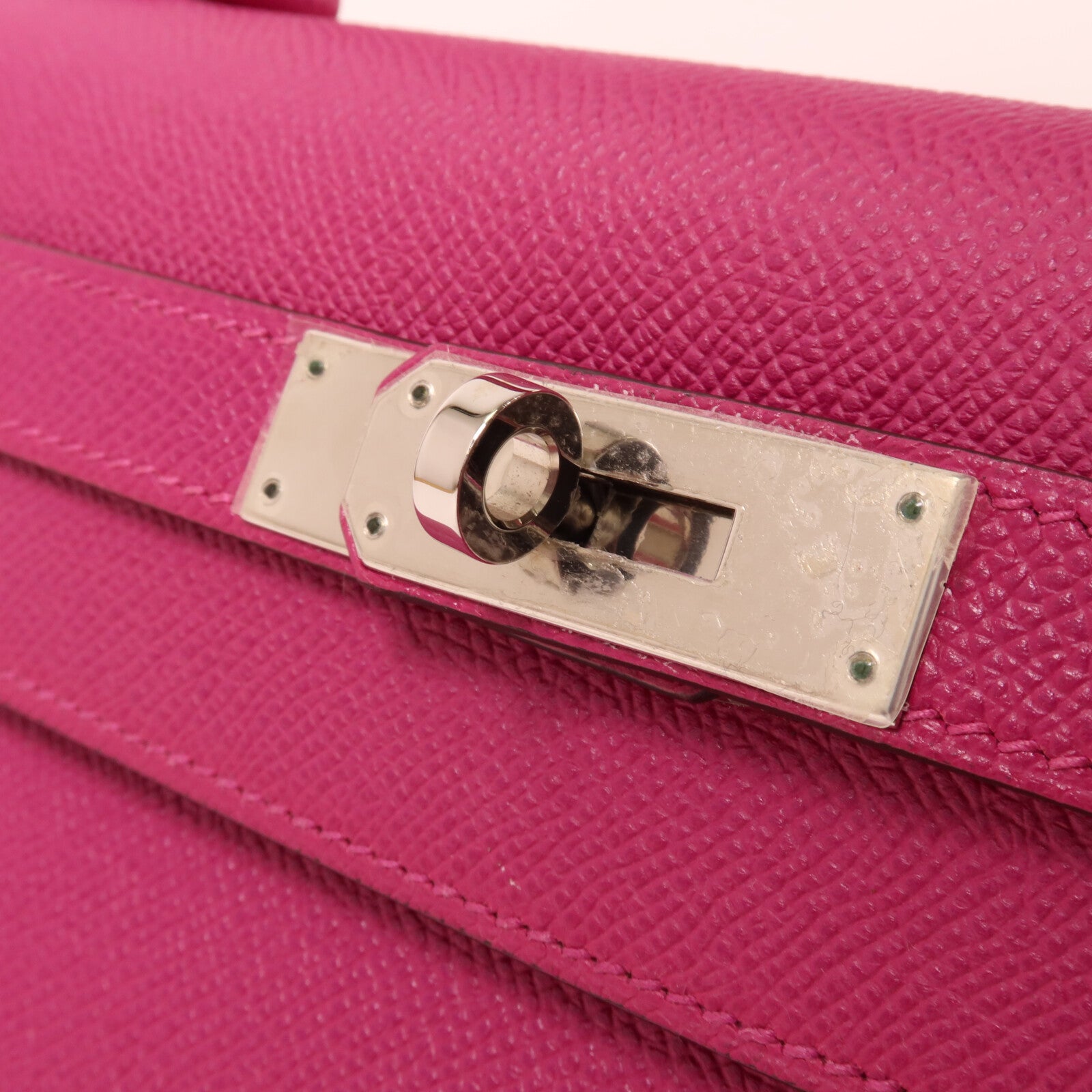 HERMES Epsom皮革Kelly 28手挽肩背兩用袋Rose Purple