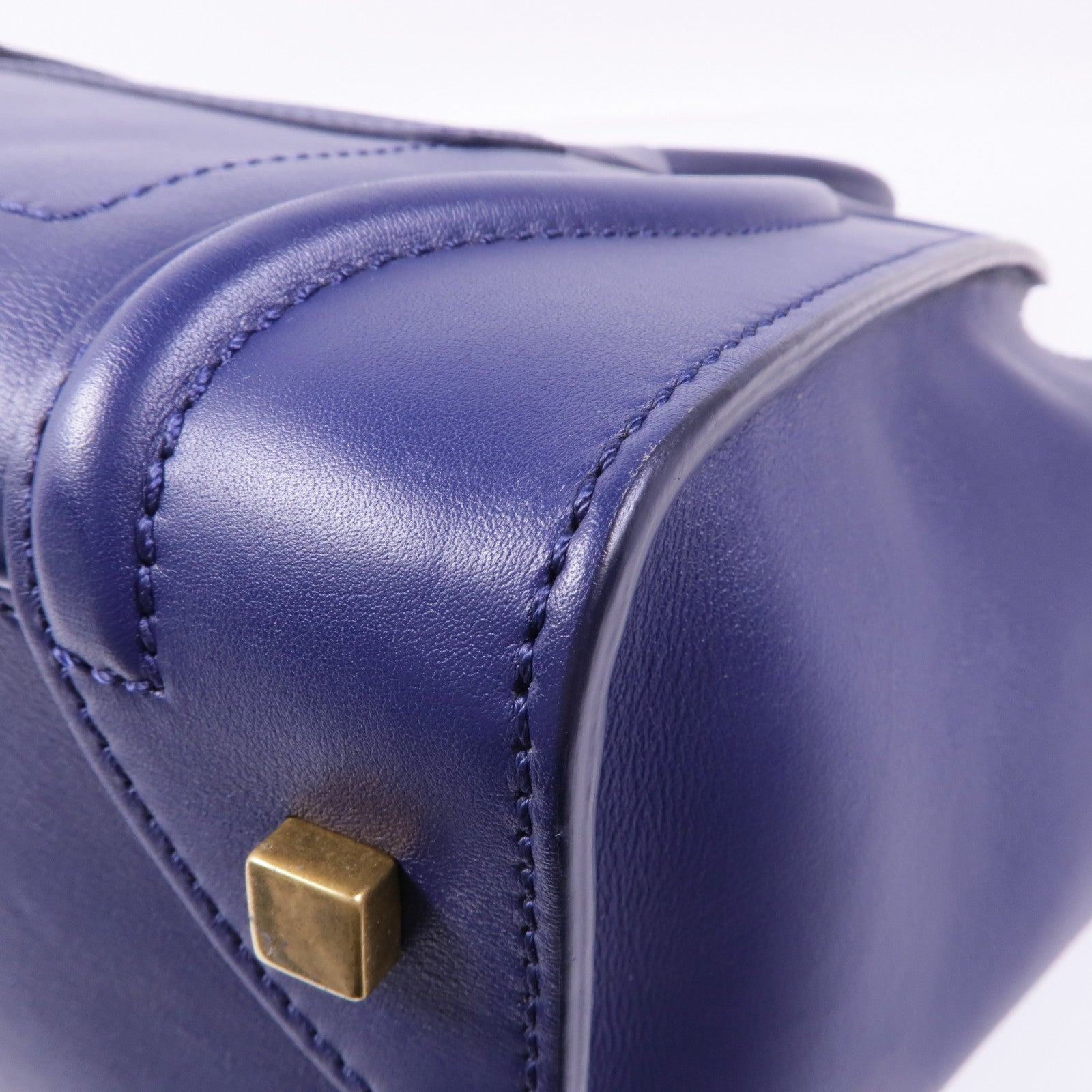 CELINE 牛皮皮革Micro Luggage金扣手挽袋