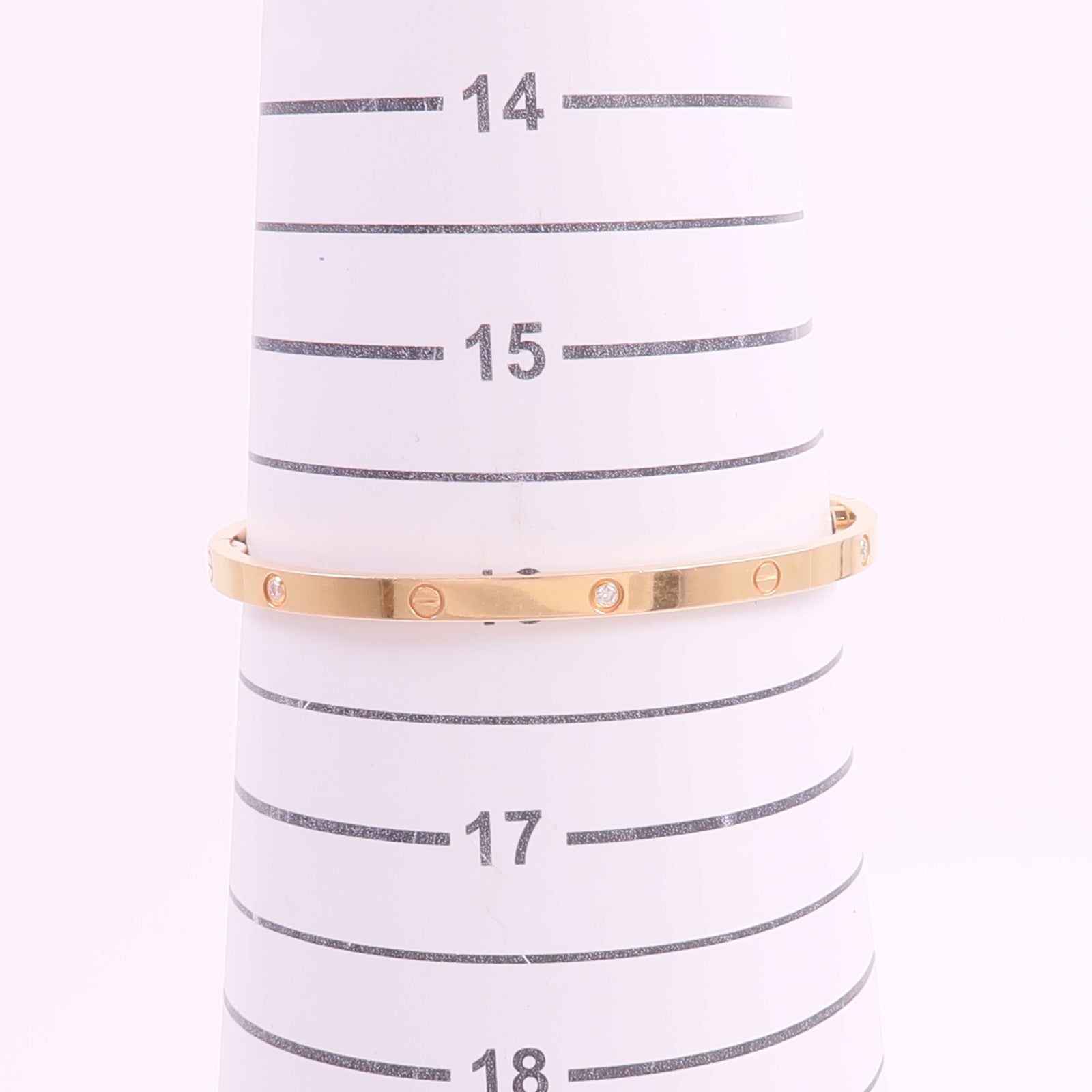 CARTIER 18K玫瑰金Love Bracelet鑽石手鐲