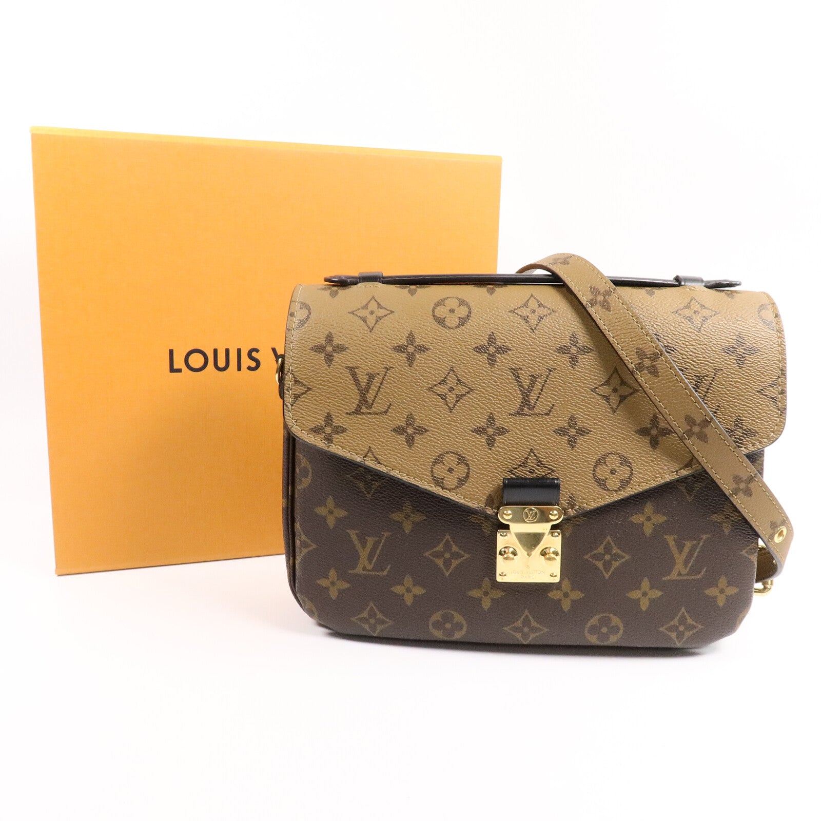 LOUIS VUITTON Monogram Reverse Pochette Metis手挽肩背兩用袋