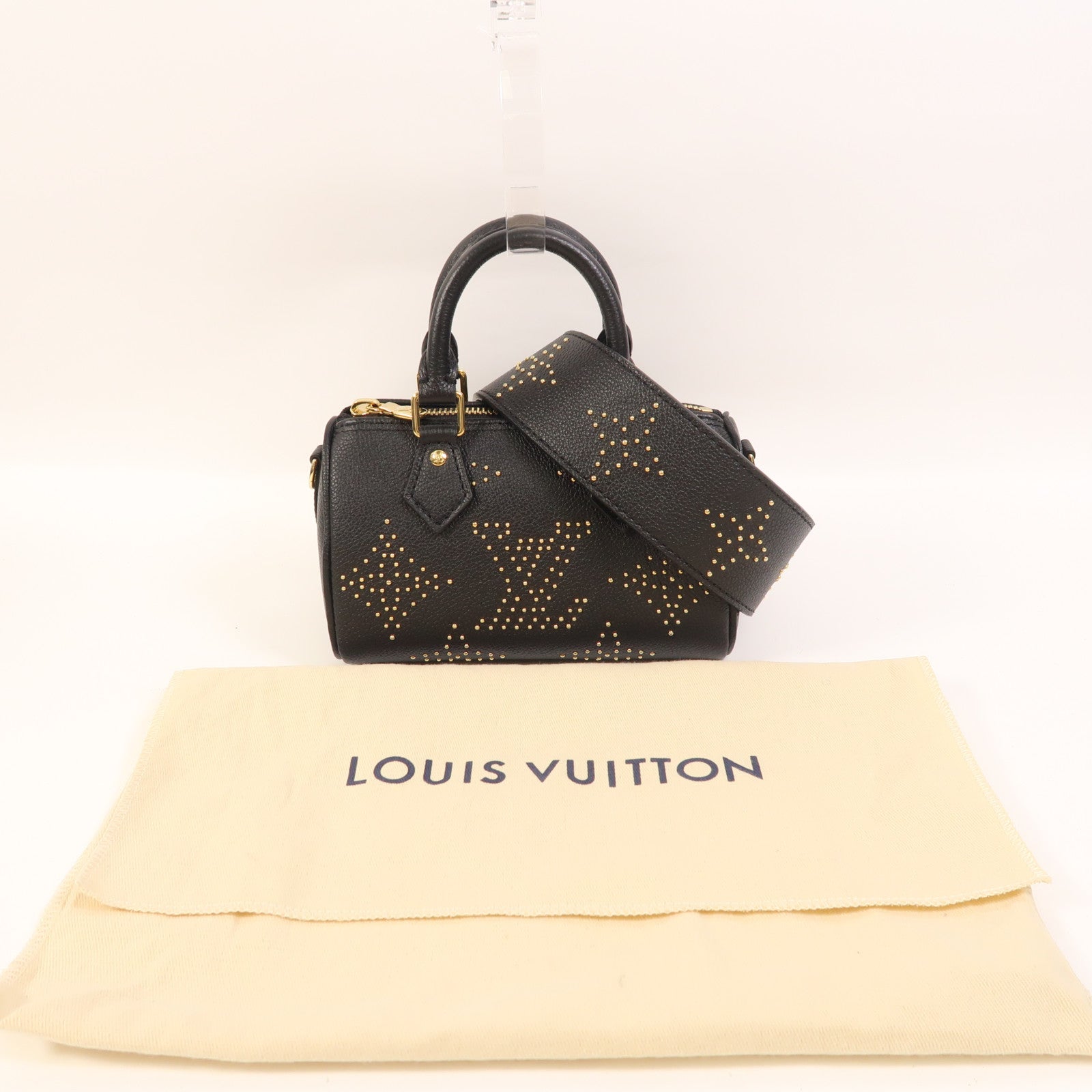LOUIS VUITTON 【激減優惠】Monogram Empreinte Nano Speedy金扣手挽肩背兩用袋