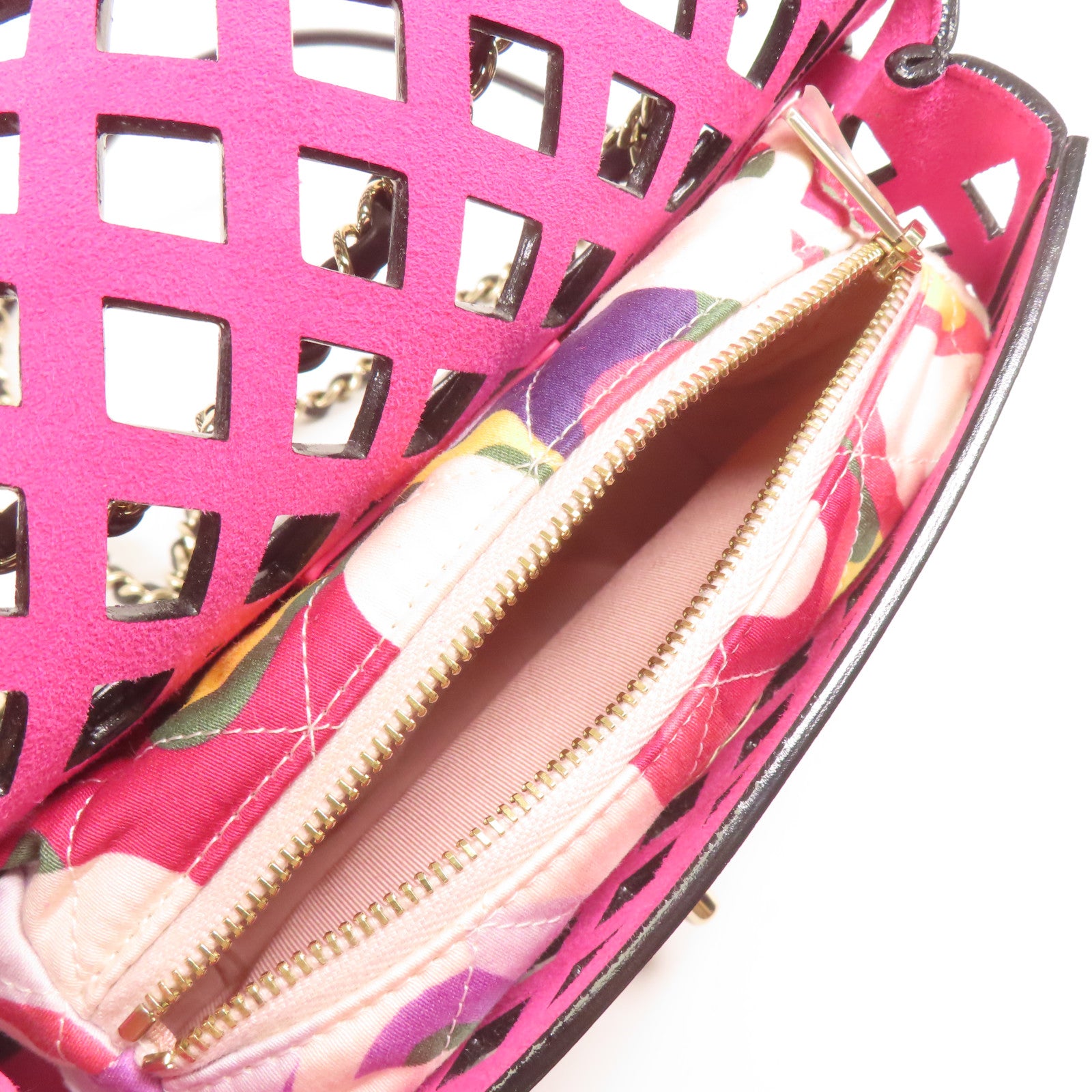 CHANEL 牛皮皮革See Through Flap金扣鏈帶肩背袋