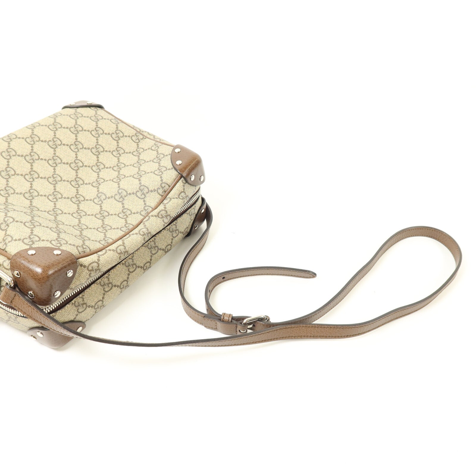 GUCCI 塗層帆布GG Supreme Shoulder Bag肩背袋