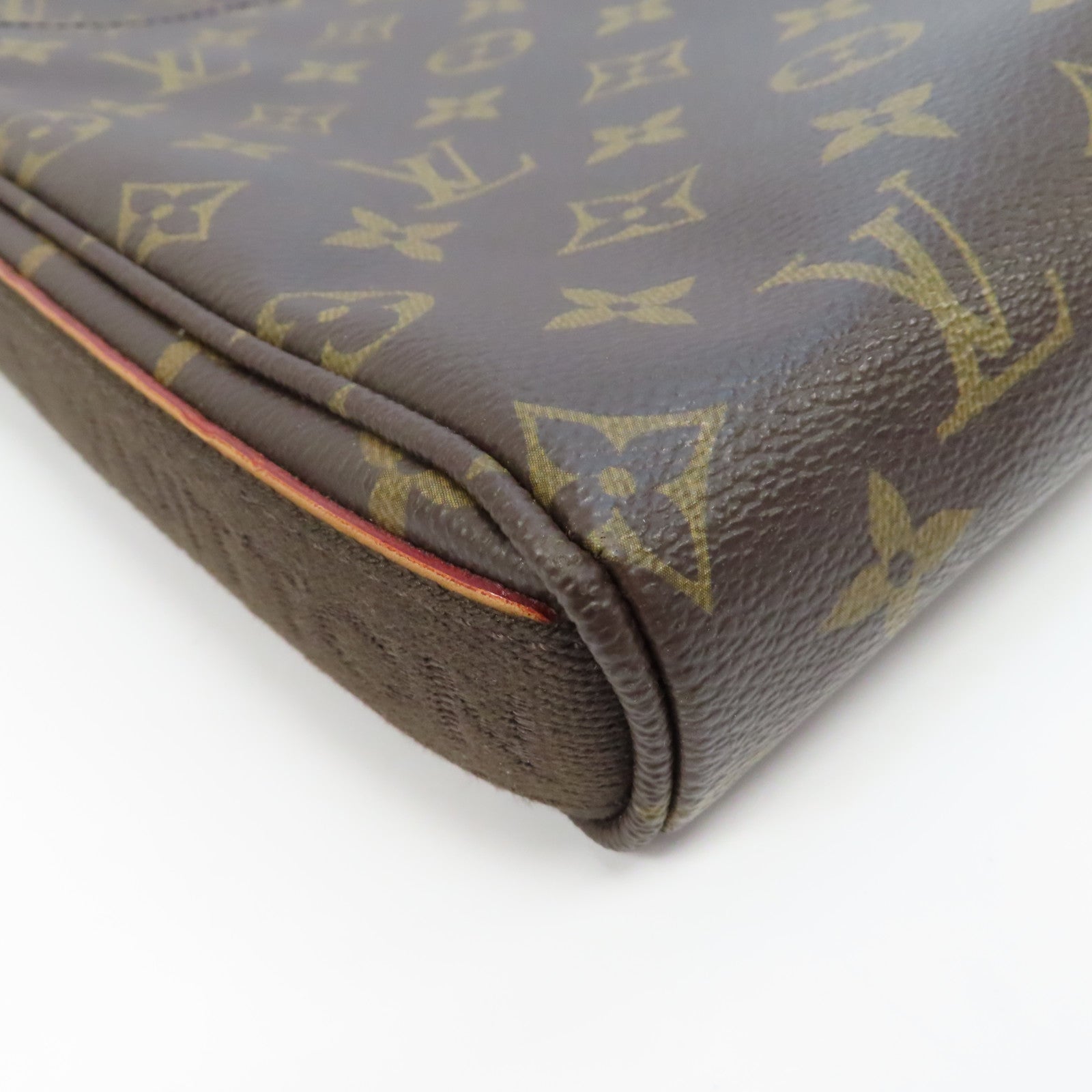 LOUIS VUITTON Monogram Trotteur Beaubourg金扣肩背袋啡色