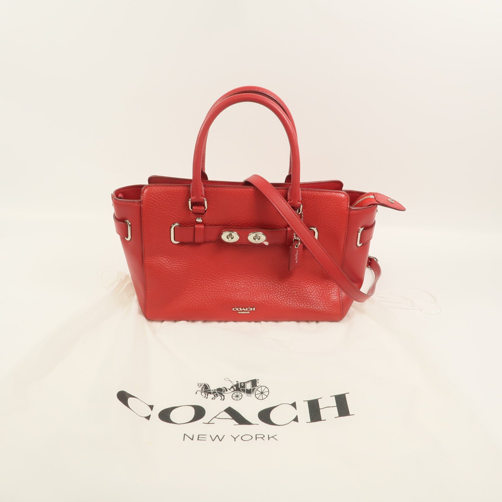 COACH 牛皮皮革Blake Carryall 25手挽肩背兩用袋