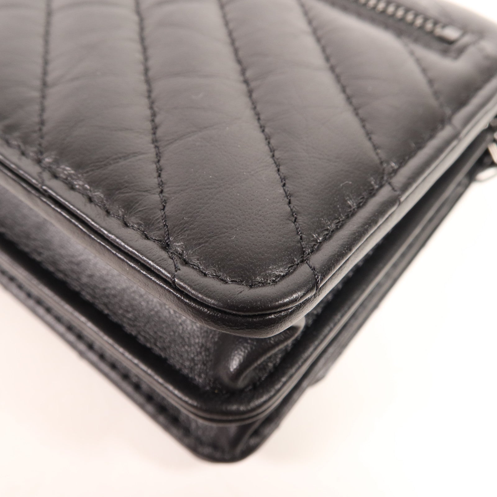 CHANEL 牛皮皮革Wallet On Chain鏈帶肩背袋