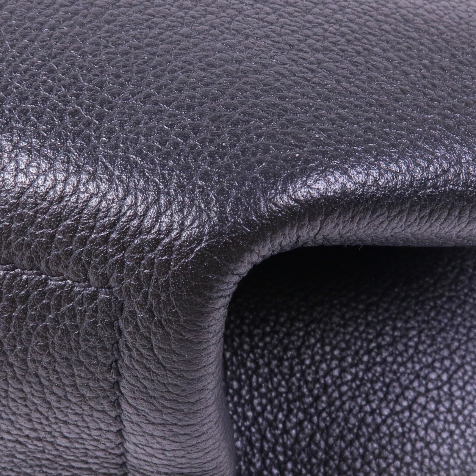 HERMES Clemence皮革Opli 24銀扣鏈帶肩背袋Noir