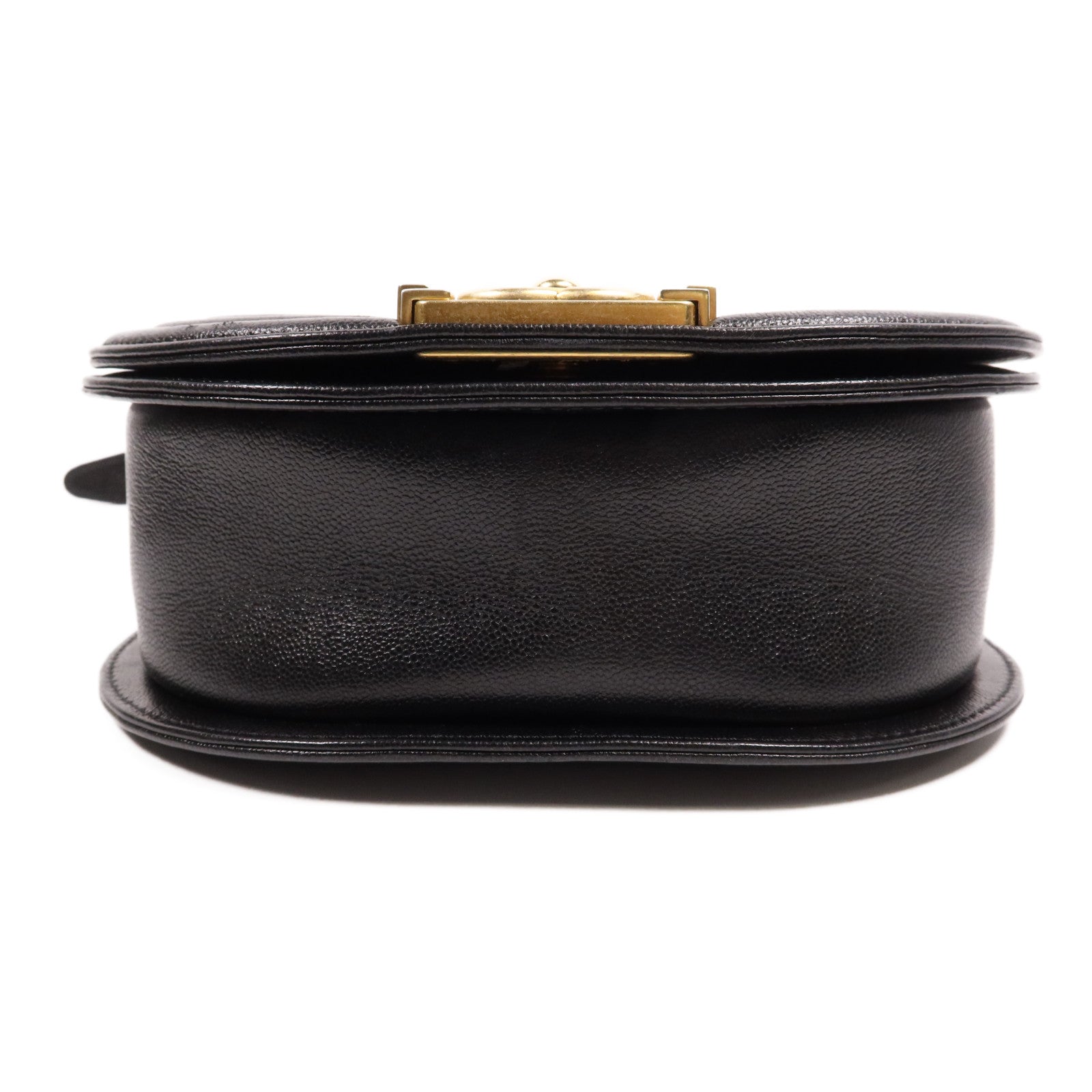 CHANEL 牛皮皮革Boy Messenger金扣鏈帶肩背袋