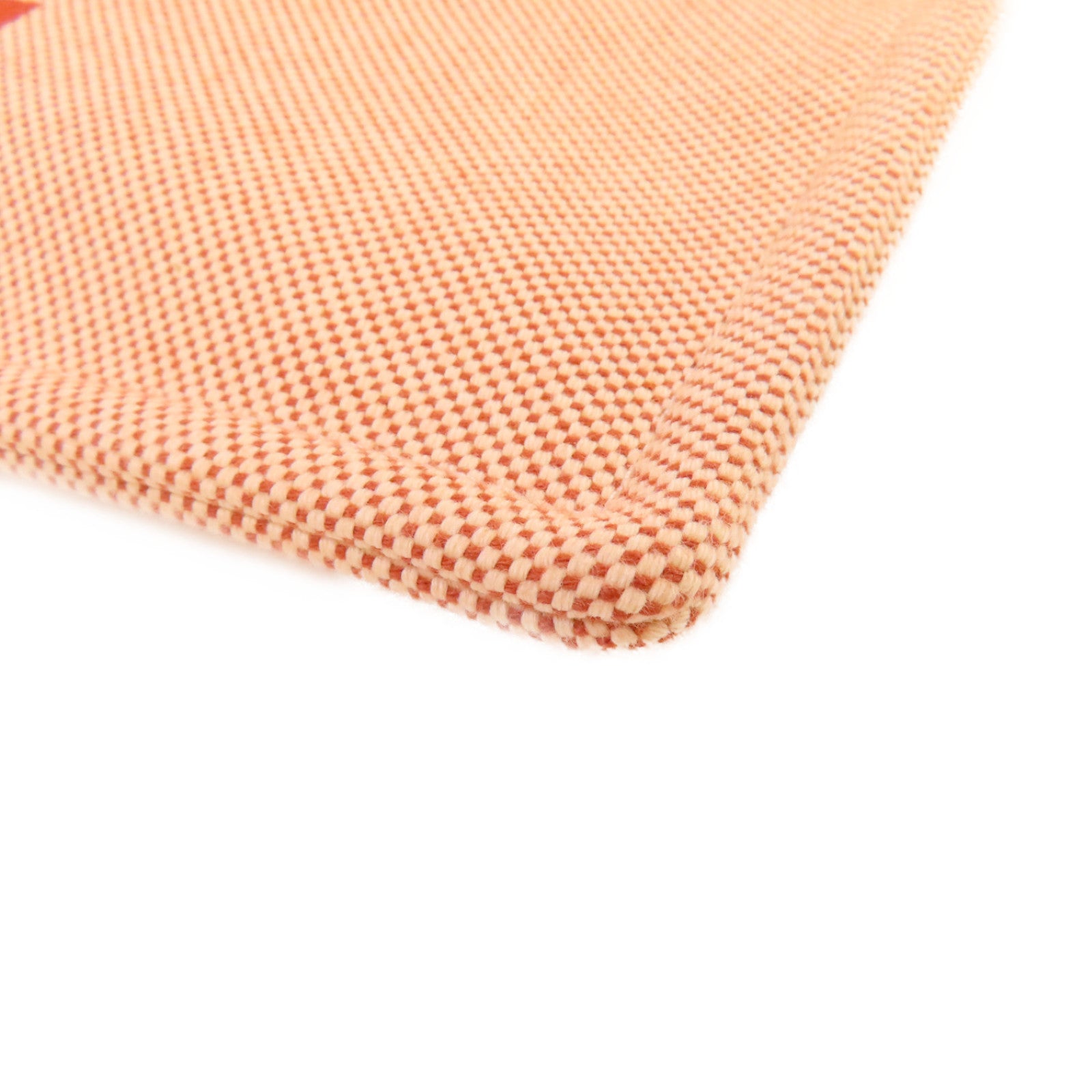 HERMES H Decoration帆布H Tissage Case銀扣手拿包棕色