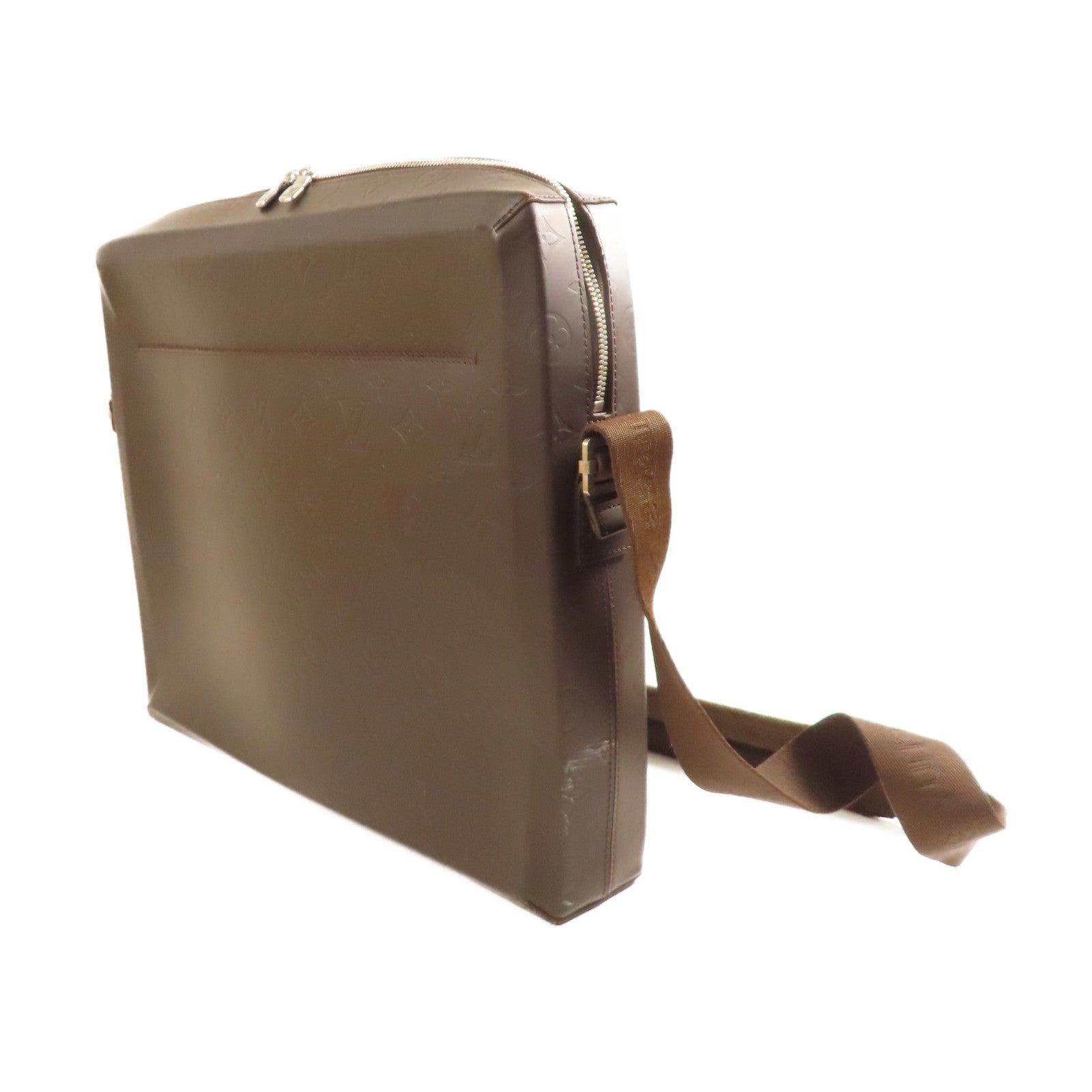 LOUIS VUITTON 【激減優惠】Monogram Glace Steve銀扣鏈帶肩背袋