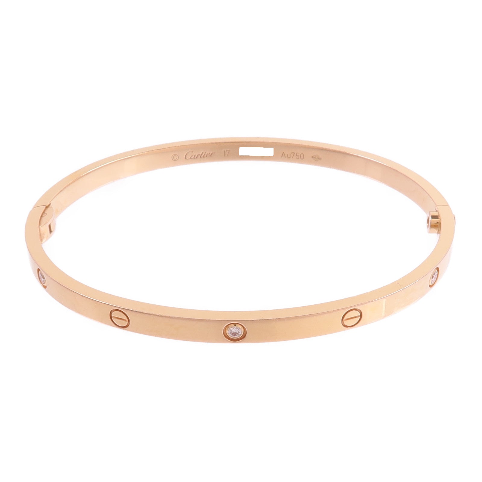 CARTIER 18K玫瑰金Love Bracelet鑽石手鐲