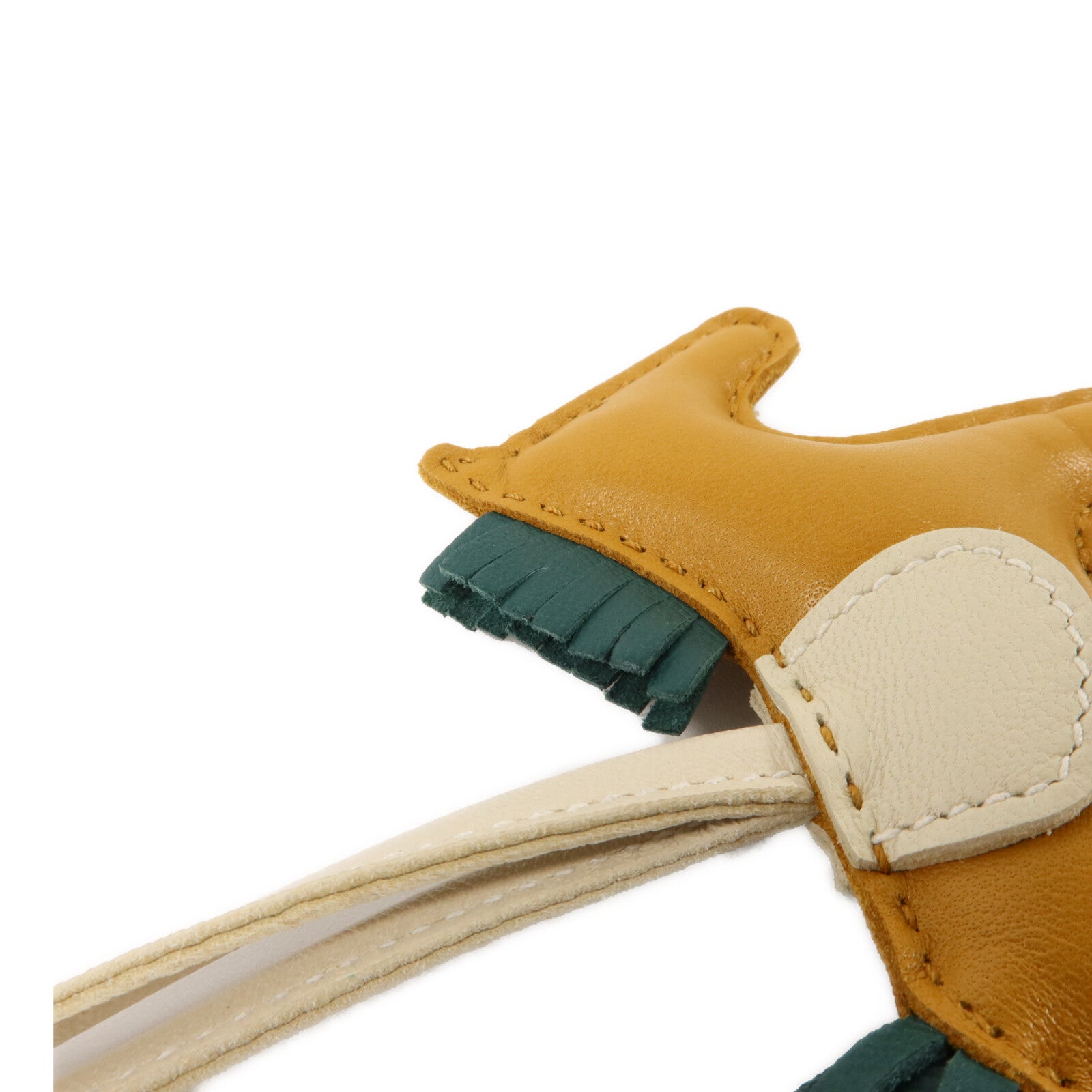 HERMES 【激減優惠】Milo皮革Rodeo PM掛飾Sesame/Menthe/Craie