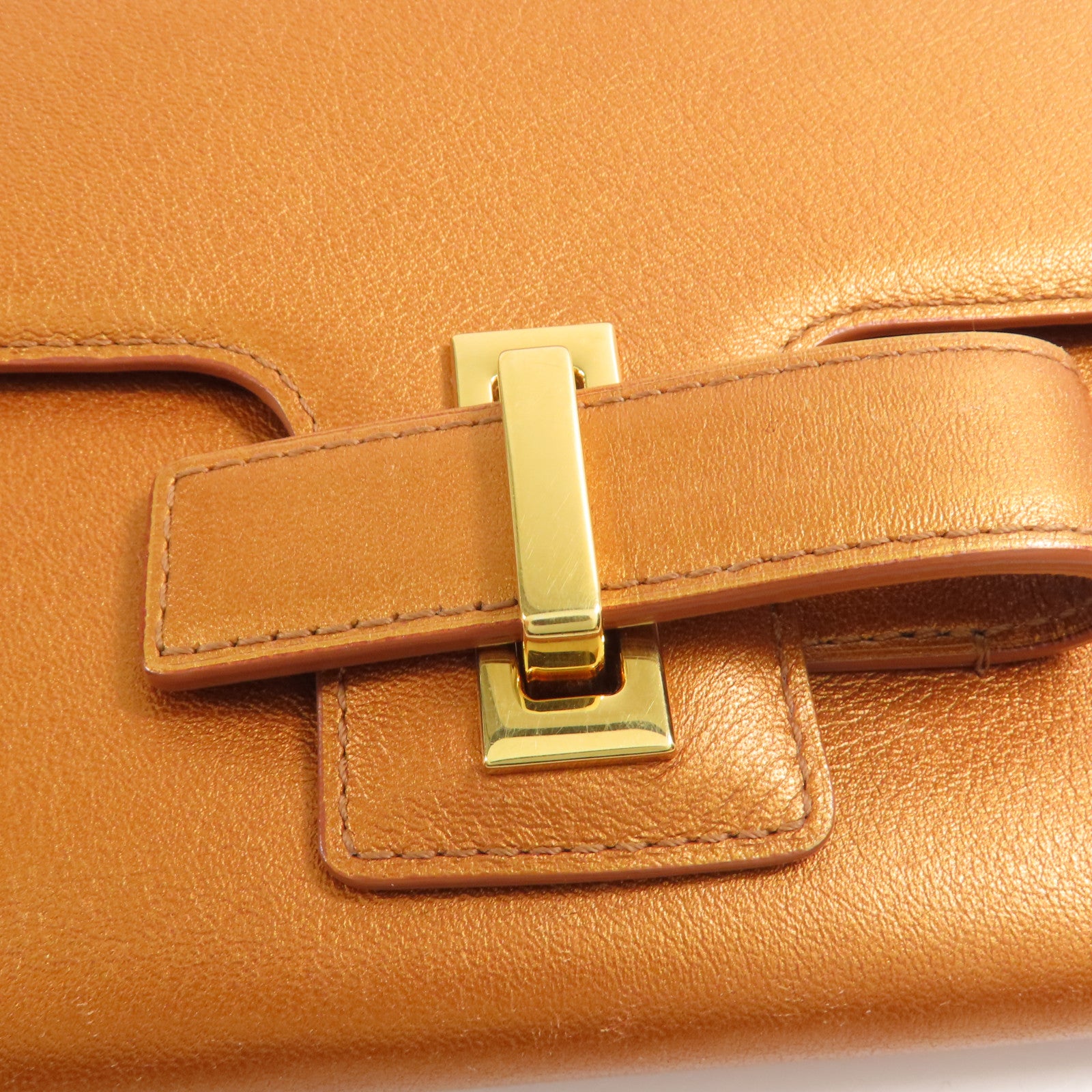 Delvaux 牛皮皮革Simplissime Long Wallet金扣長錢包