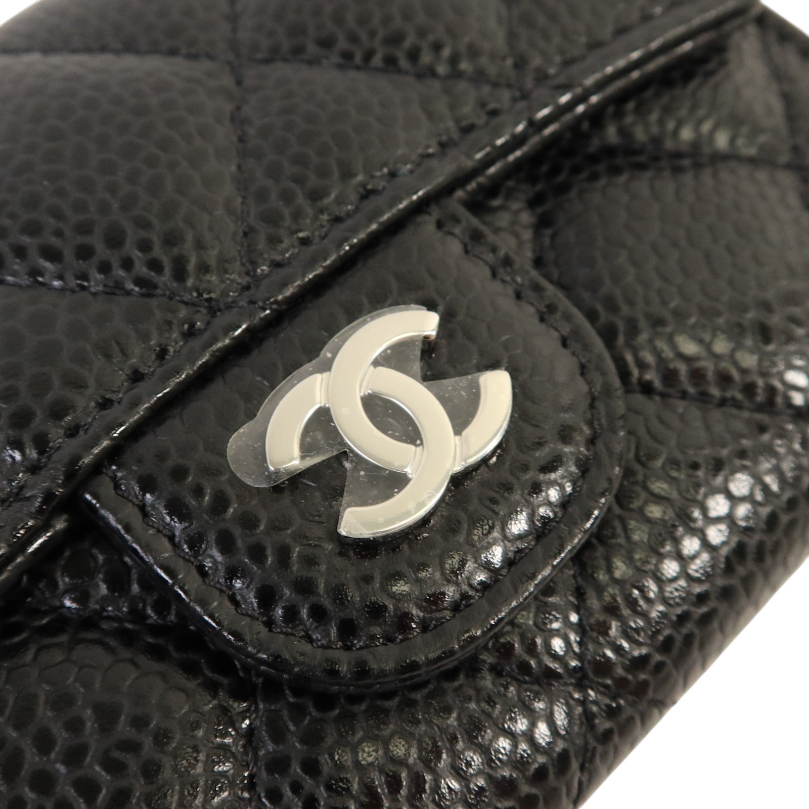 CHANEL 牛皮皮革Classic Card Holder銀扣卡片套