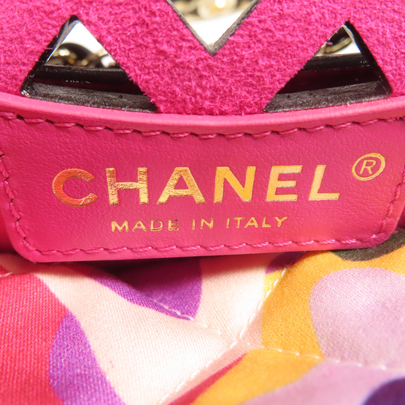 CHANEL 牛皮皮革See Through Flap金扣鏈帶肩背袋