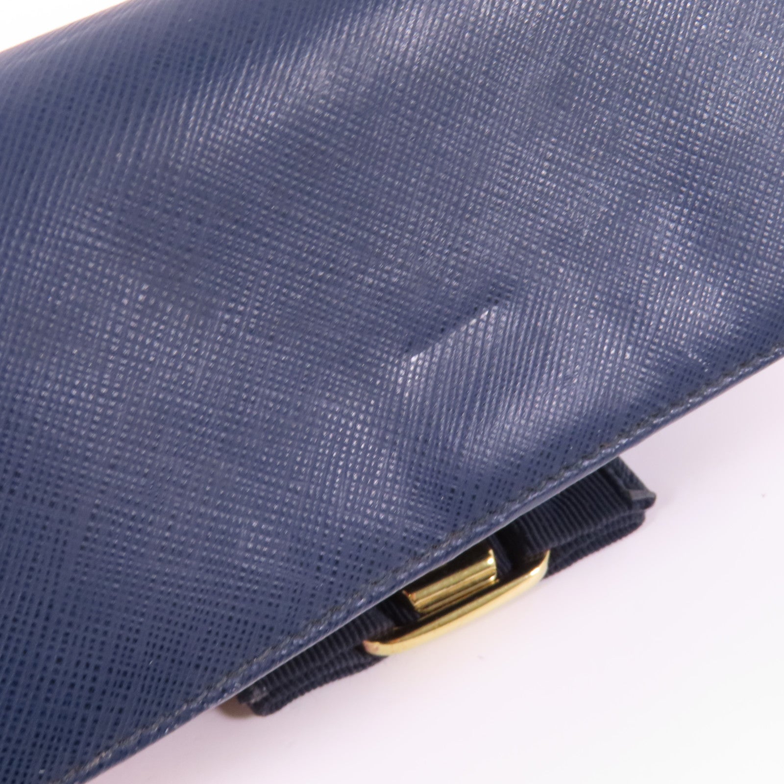 Salvatore Ferragamo 【激減優惠】牛皮皮革Long Bifold Wallet金扣長錢包