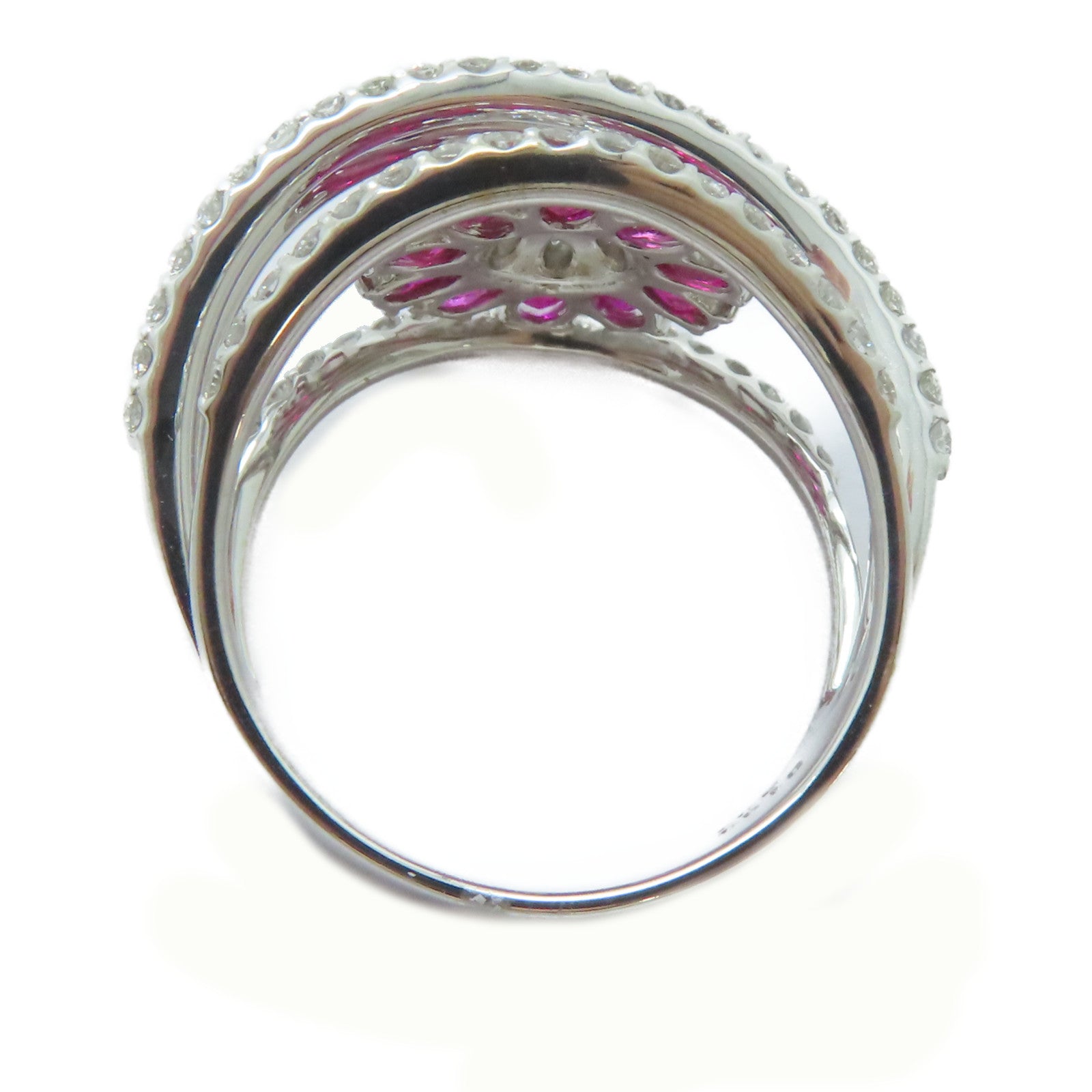 JEWELRY 18K白金Ruby Ring 2.09ct紅寶石/1.8ct鑽石戒指US#10