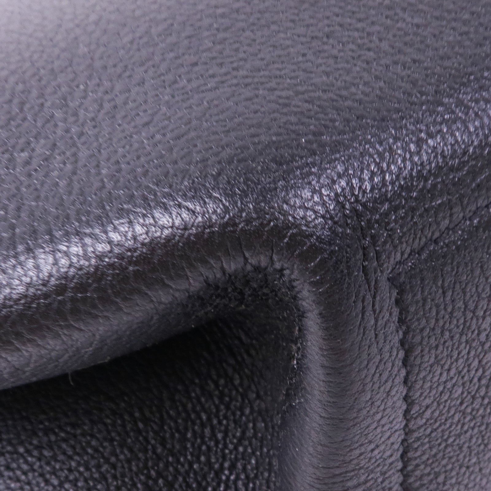 HERMES Clemence皮革Opli 24銀扣鏈帶肩背袋Noir