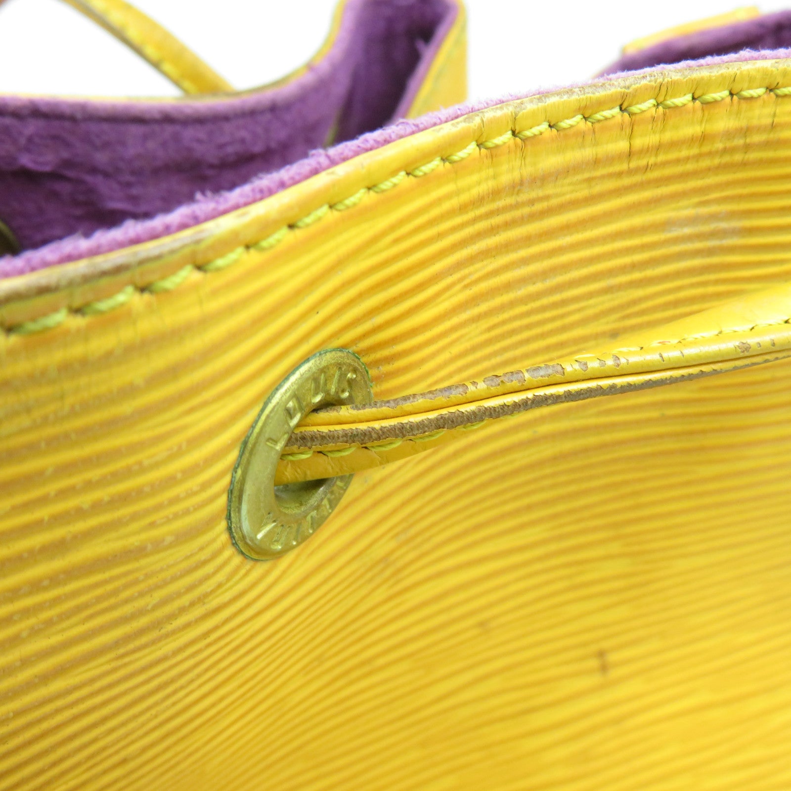 LOUIS VUITTON Epi Noe Shoulder Bag金扣肩背袋黃色