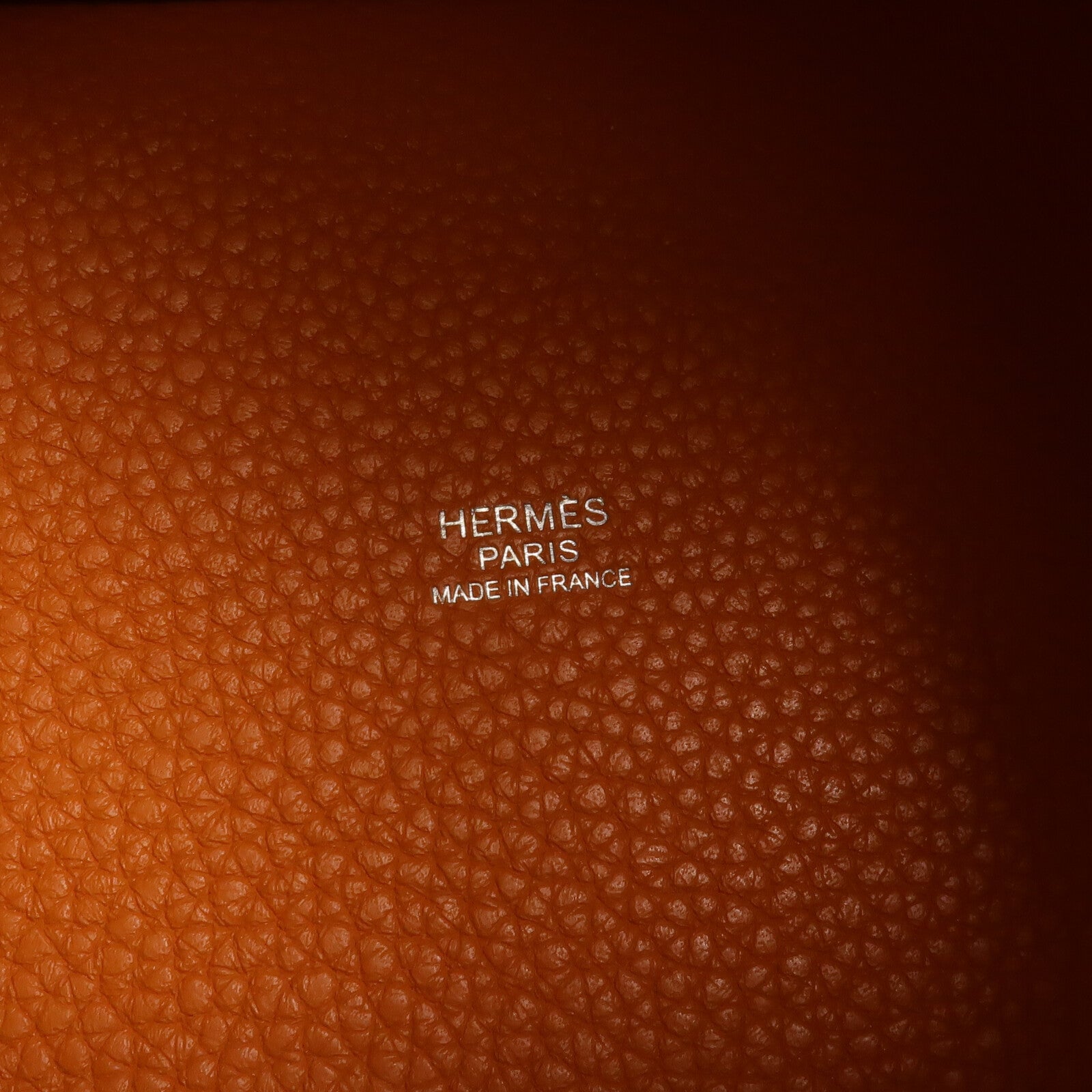 HERMES Clemence皮革Picotin PM手挽袋Orange