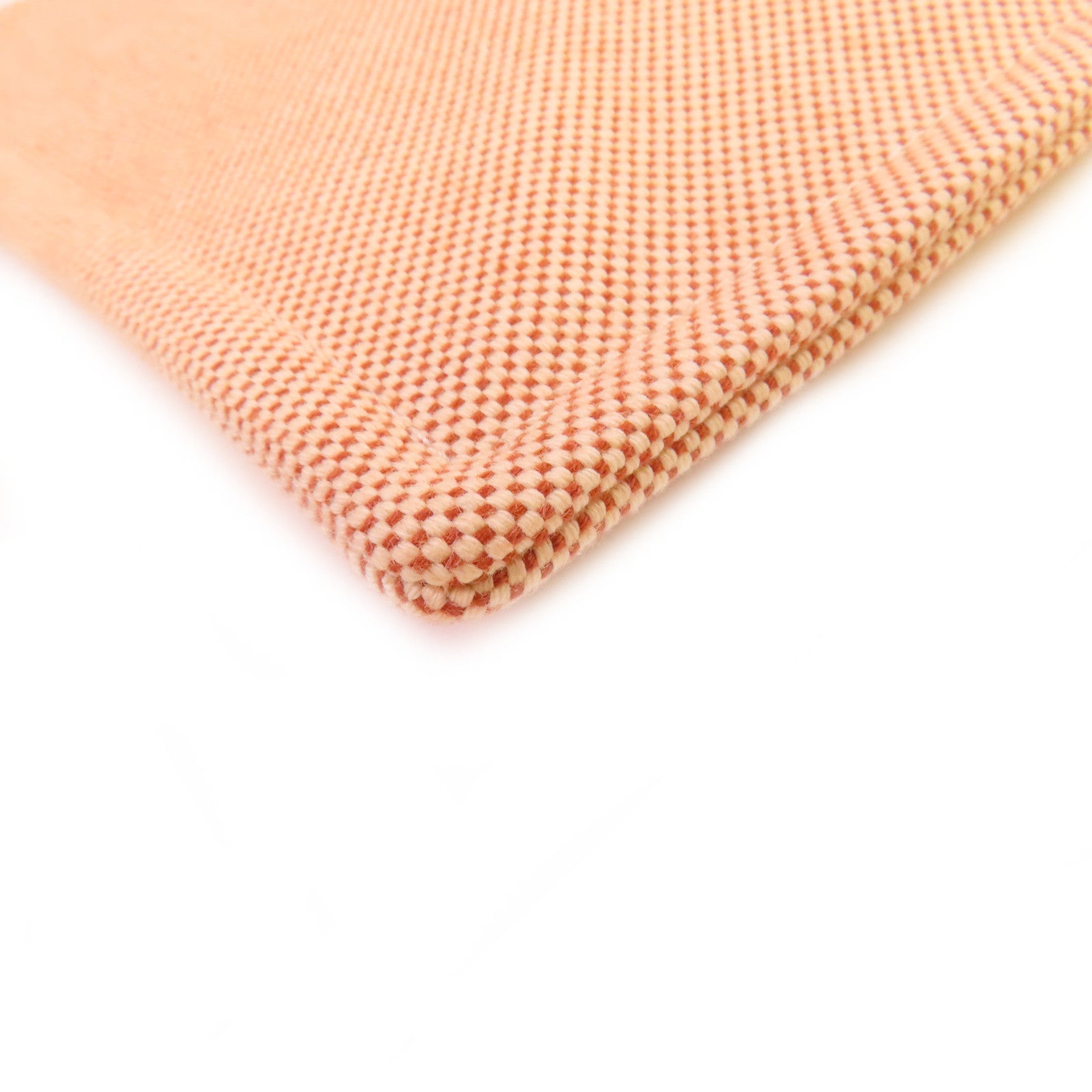 HERMES H Decoration帆布H Tissage Case銀扣手拿包棕色