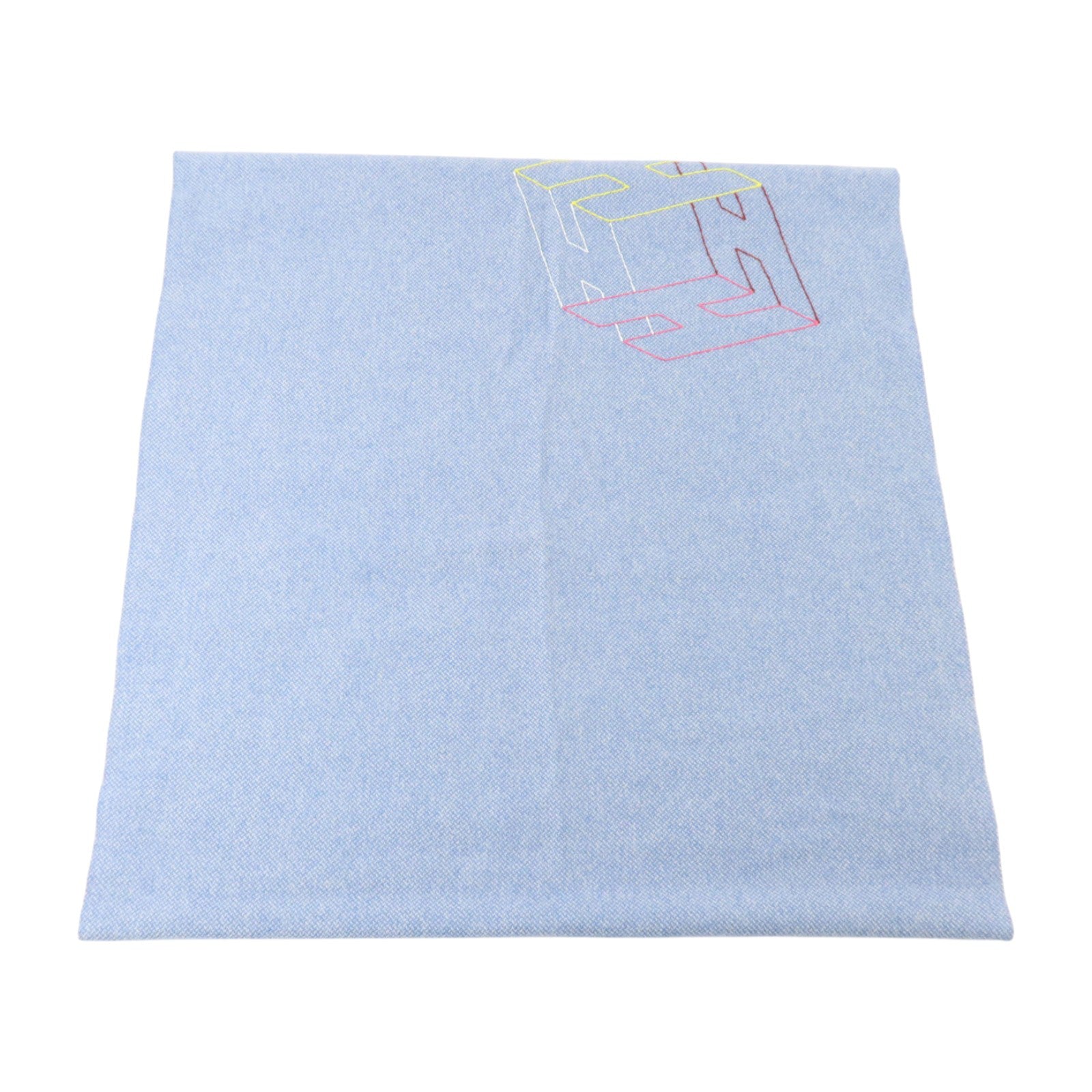 HERMES 羊絨H Perpetuel Scarf 160x40cm圍巾Bleu Ciel