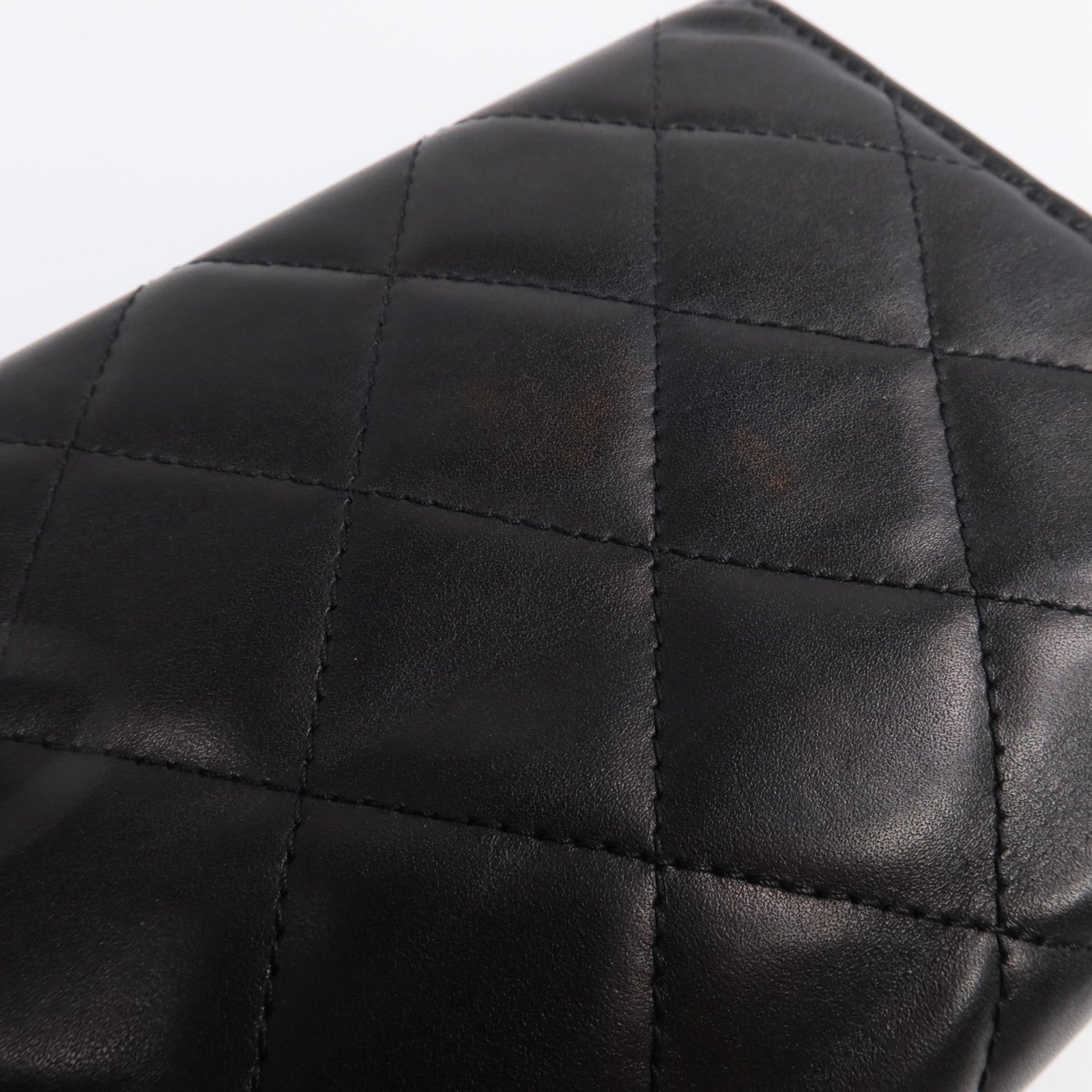 CHANEL 牛皮皮革Cambon Long Wallet銀扣長錢包