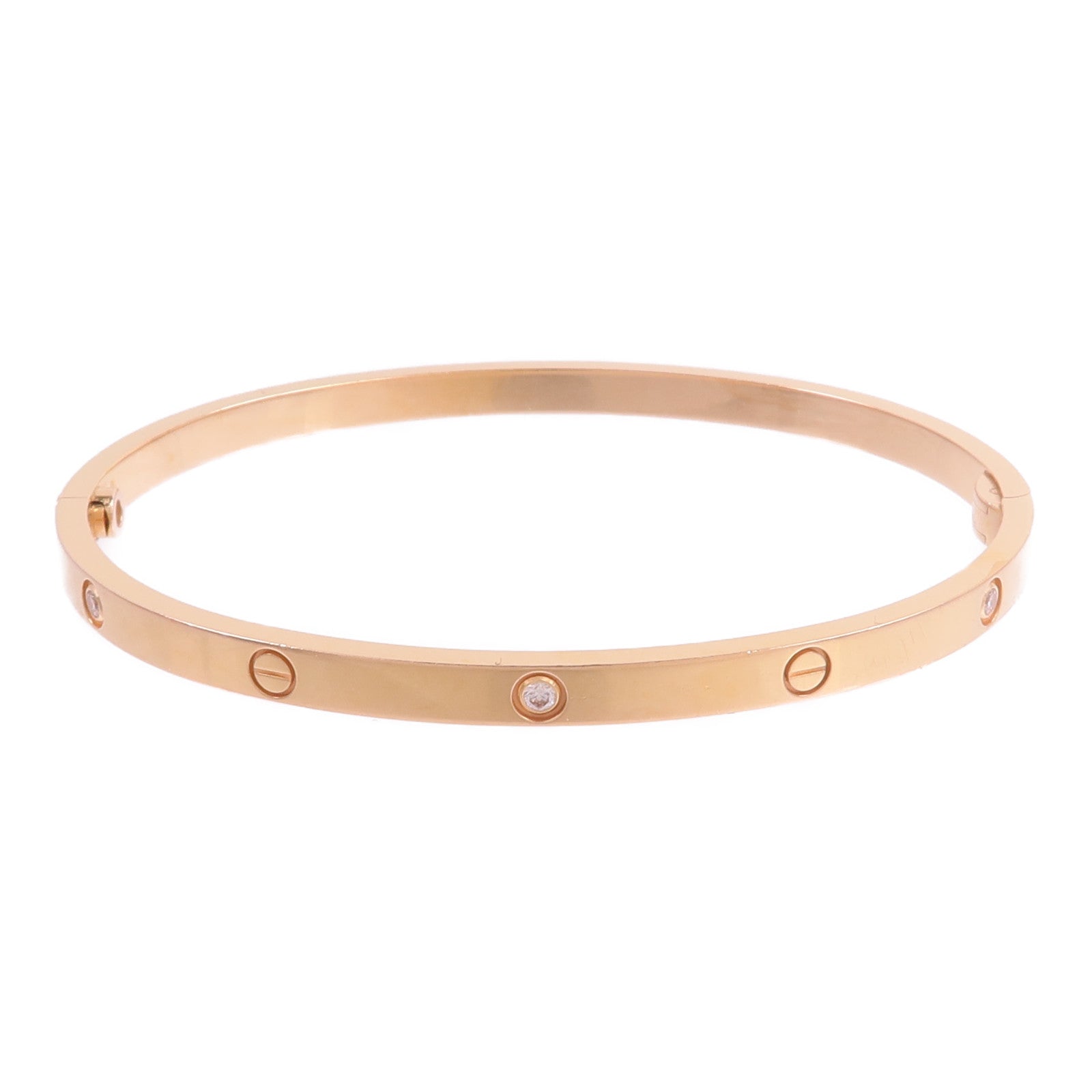 CARTIER 18K玫瑰金Love Bracelet鑽石手鐲