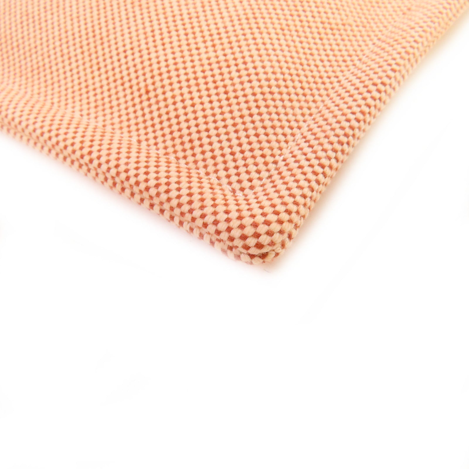 HERMES H Decoration帆布H Tissage Case銀扣手拿包棕色