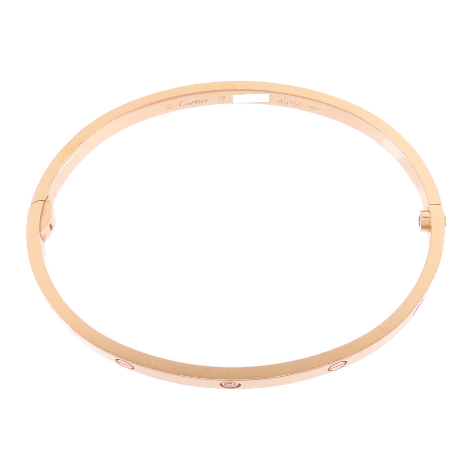 CARTIER 18K玫瑰金Love Bracelet鑽石手鐲
