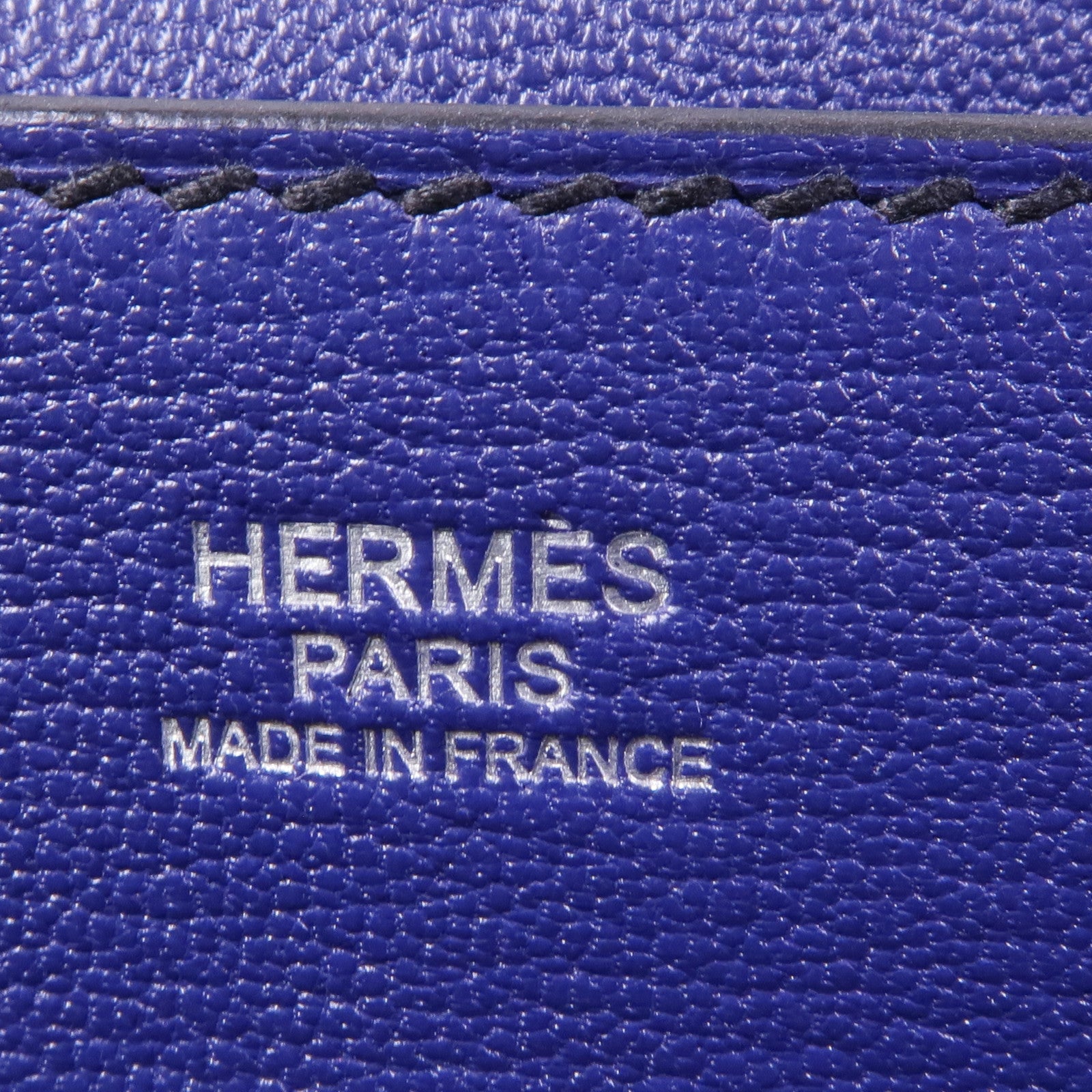 HERMES Clemence皮革Opli 24銀扣鏈帶肩背袋Noir