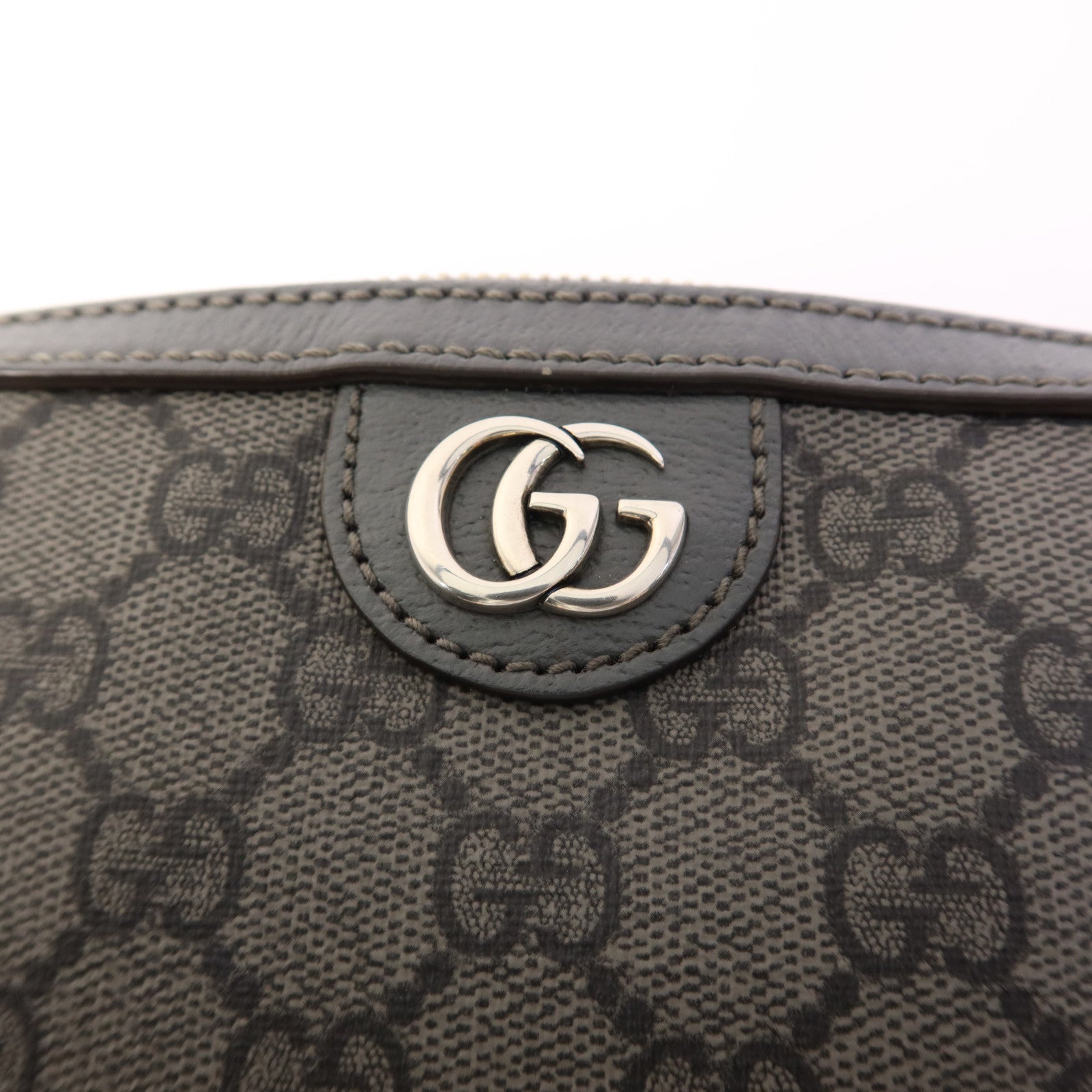 GUCCI 塗層帆布Ophidia銀扣肩背袋