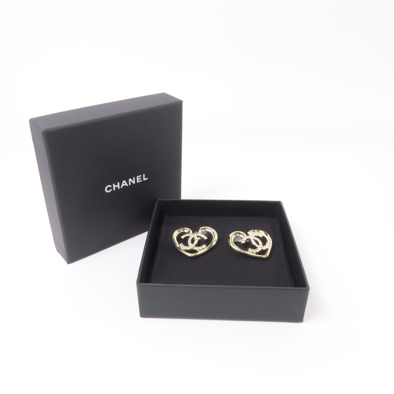 CHANEL PVC/金屬Earrings耳環金色/透明