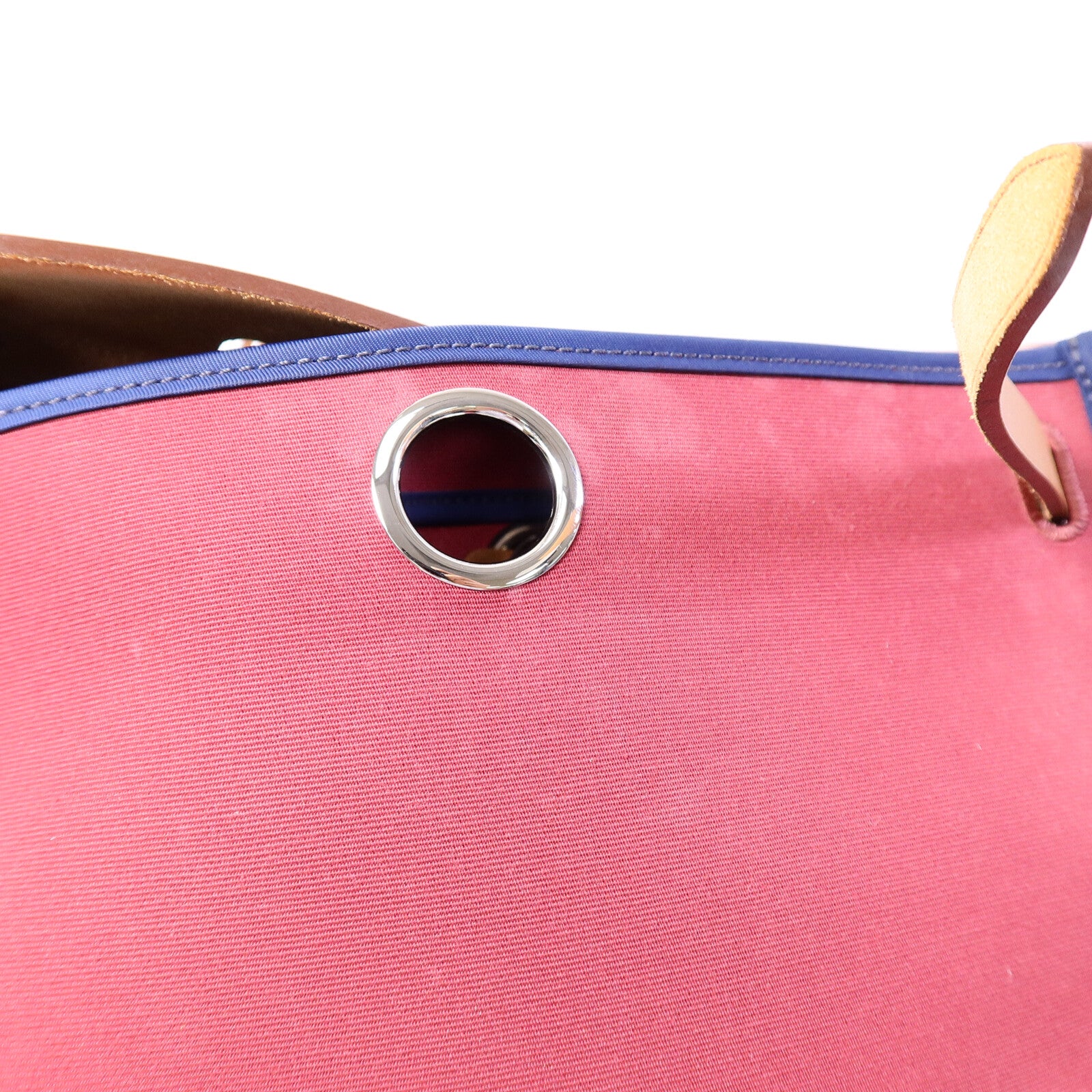 HERMES 帆布Herbag PM手挽肩背兩用袋Rubis/Bleu Saphir