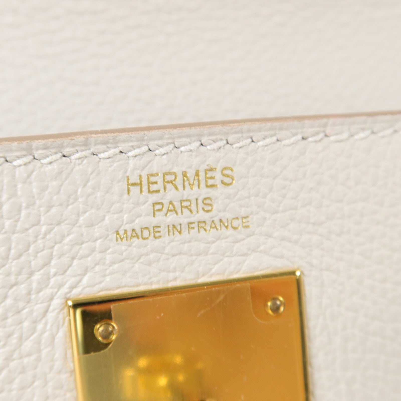 HERMES Togo皮革Kelly 28手挽肩背兩用袋Gris Pâle