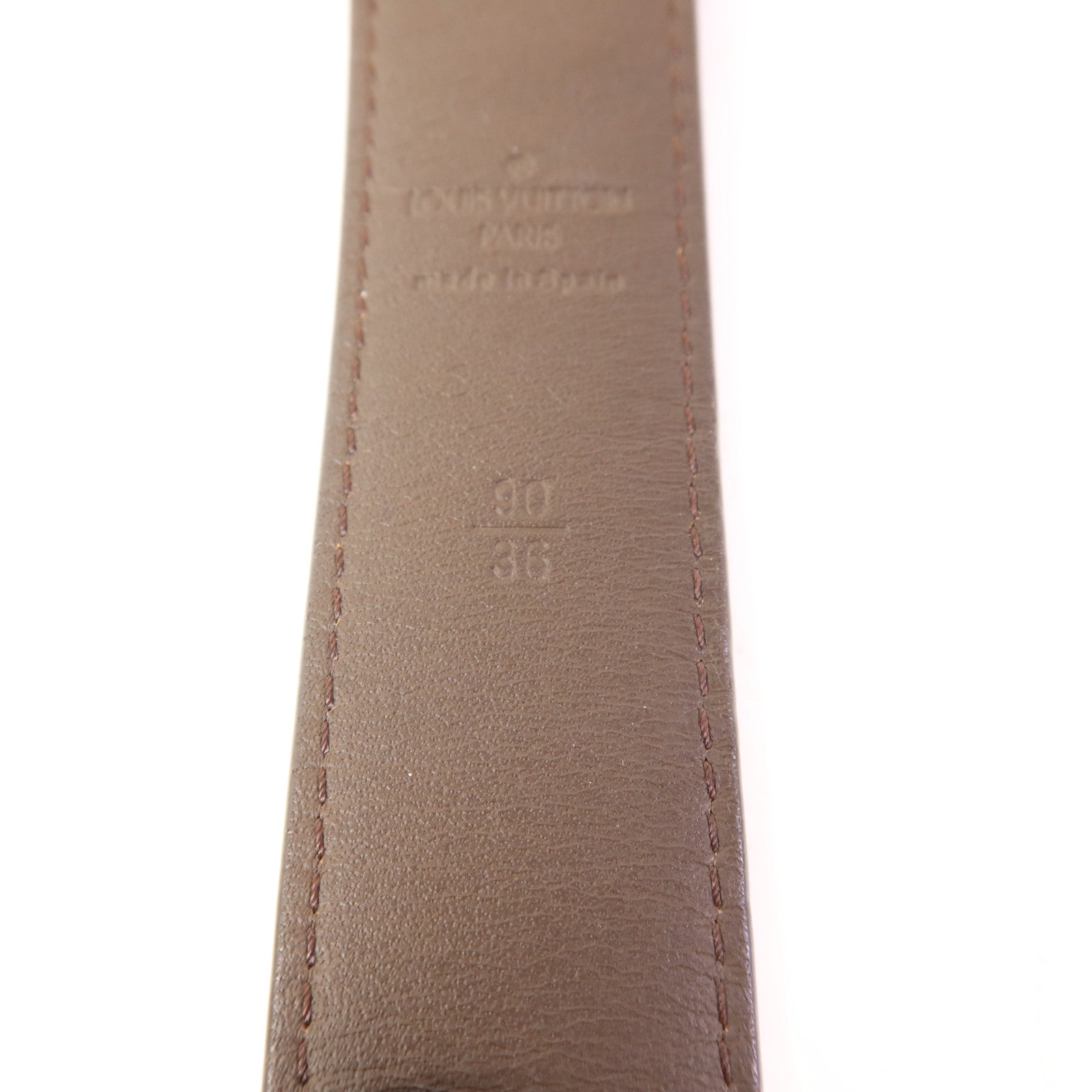 LOUIS VUITTON Monogram Buckle Monogram Belt銀扣皮帶