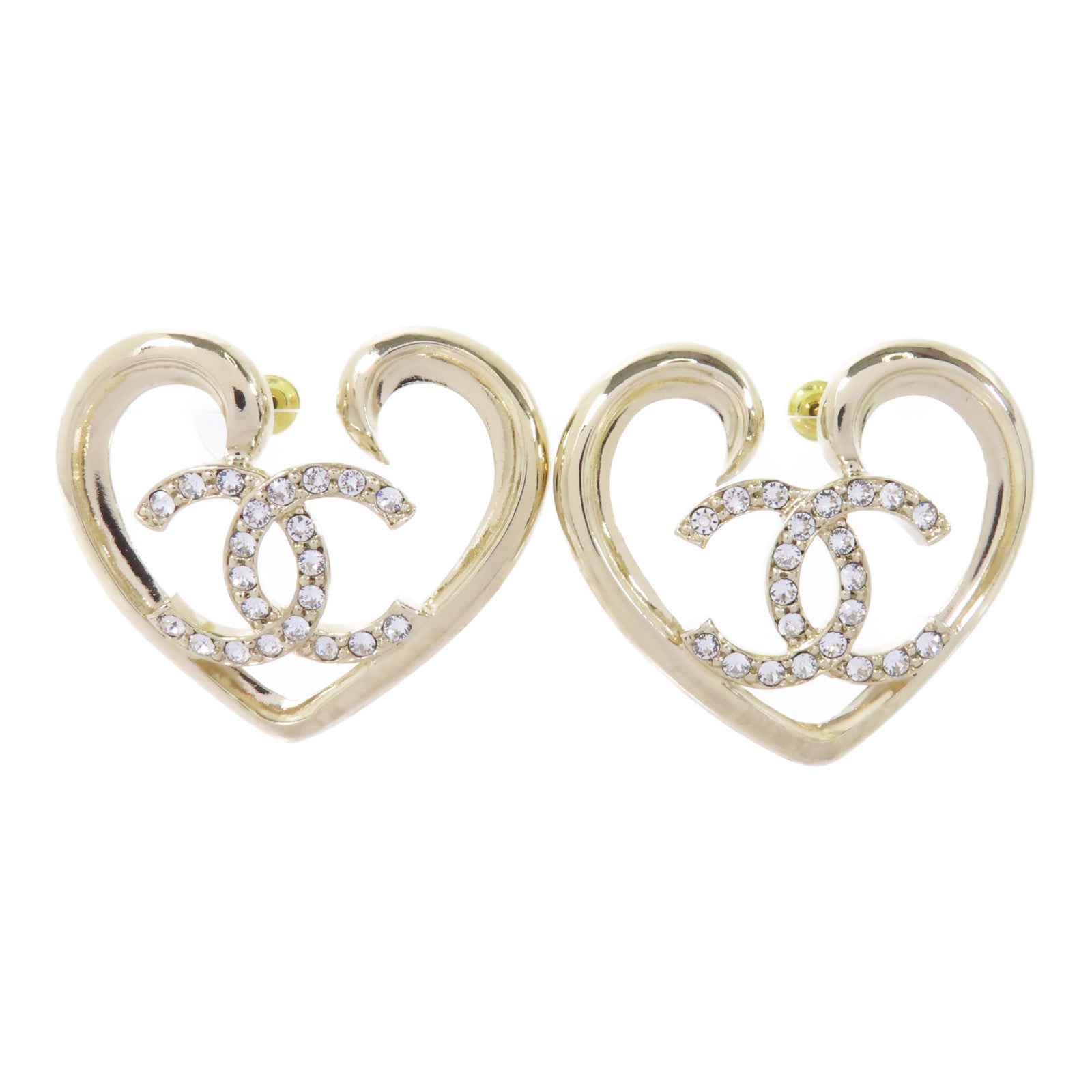 CHANEL PVC/金屬Earrings耳環金色/透明