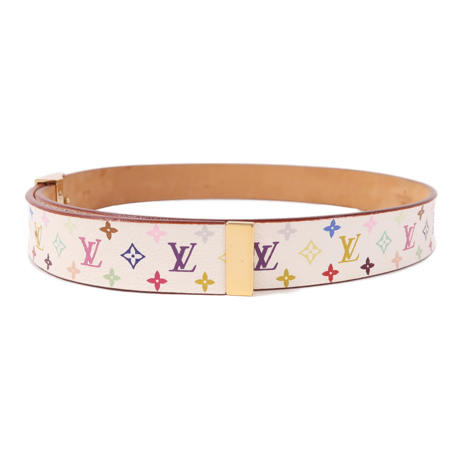 LOUIS VUITTON Monogram Multicolore Belt金扣皮帶
