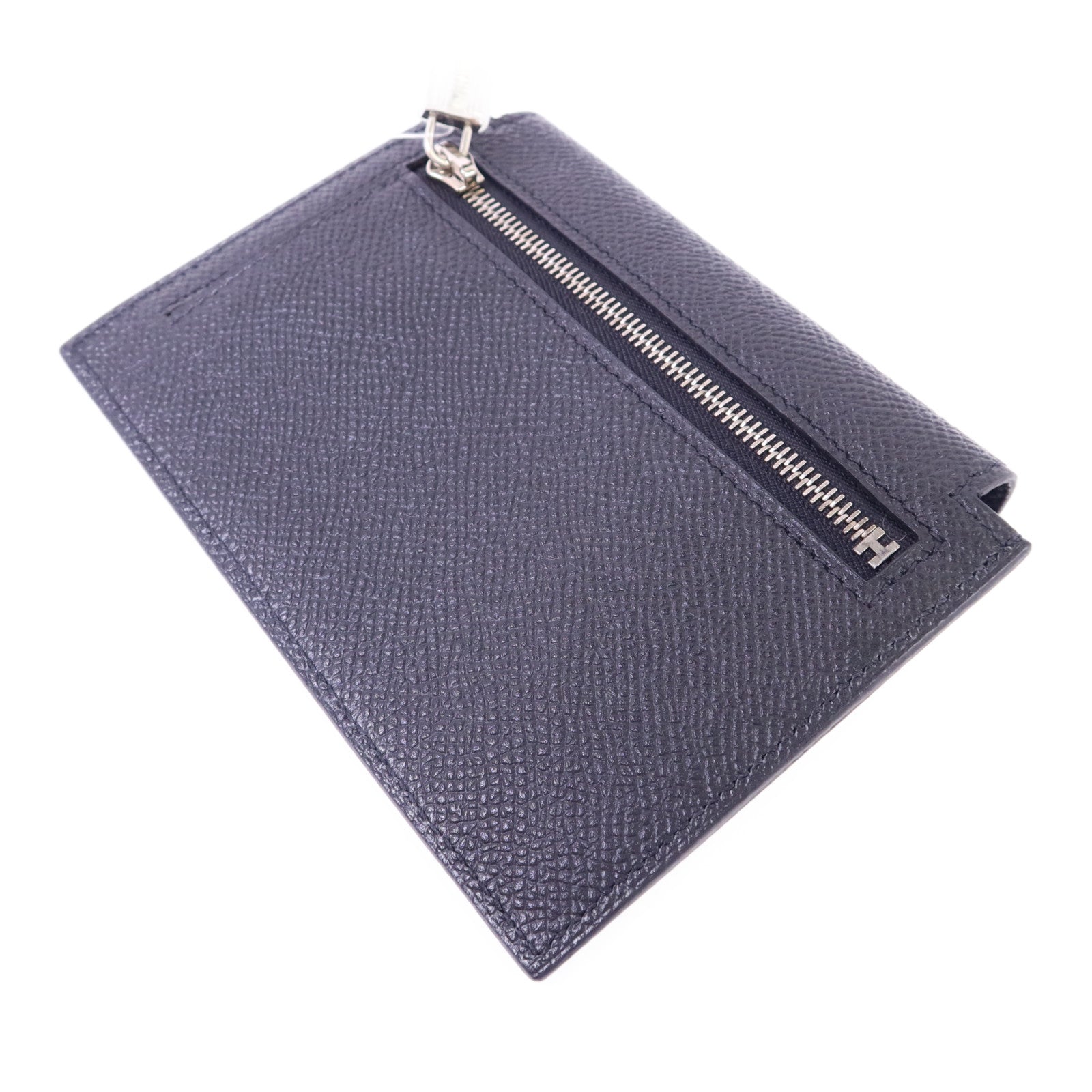HERMES Epsom皮革Kelly Pocket Compact Wallet銀扣錢包