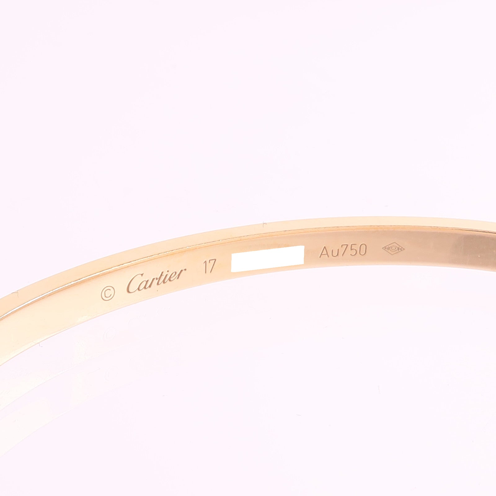CARTIER 18K玫瑰金Love Bracelet鑽石手鐲