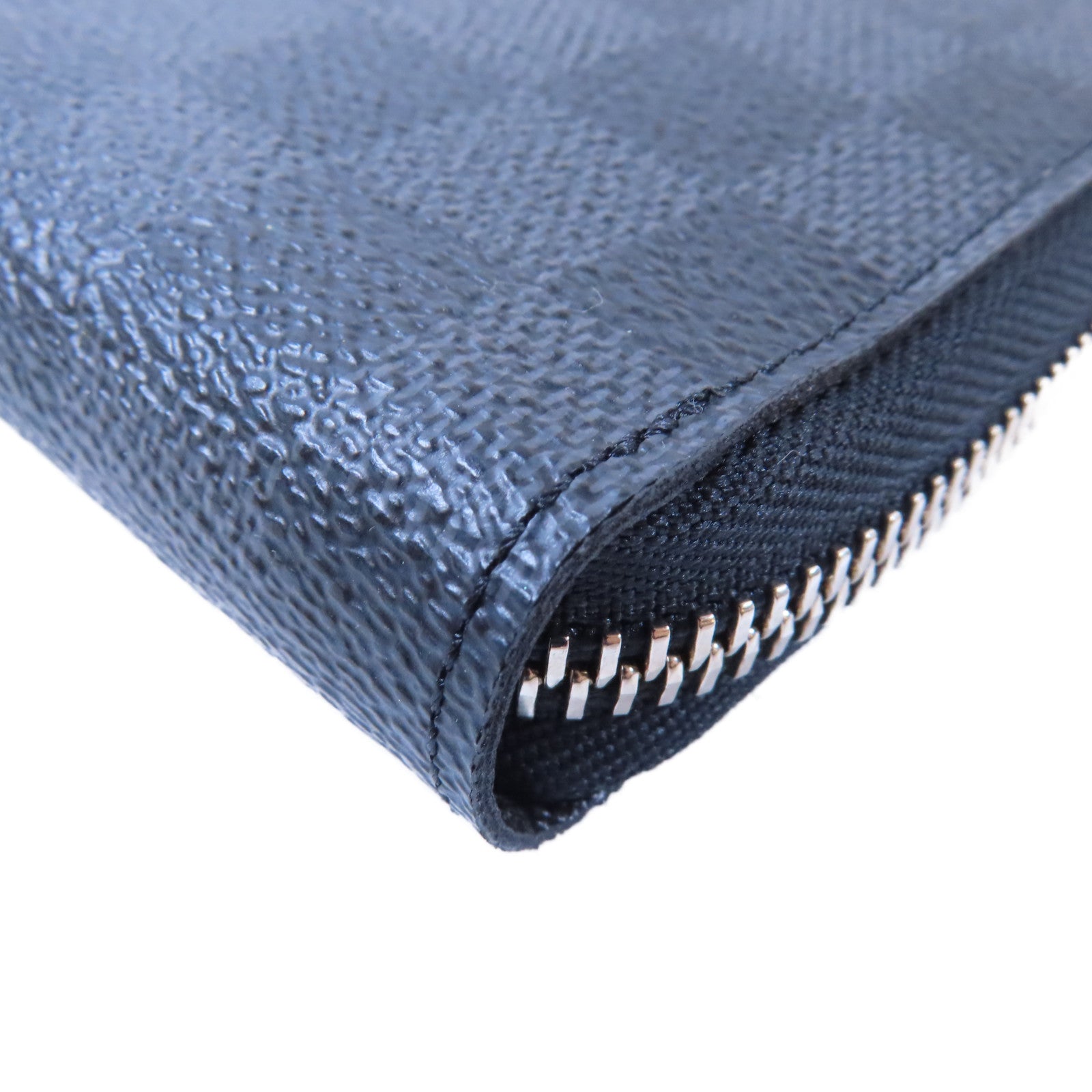 LOUIS VUITTON Damier Graphite Zippy Organizer銀扣長錢包黑色/灰色