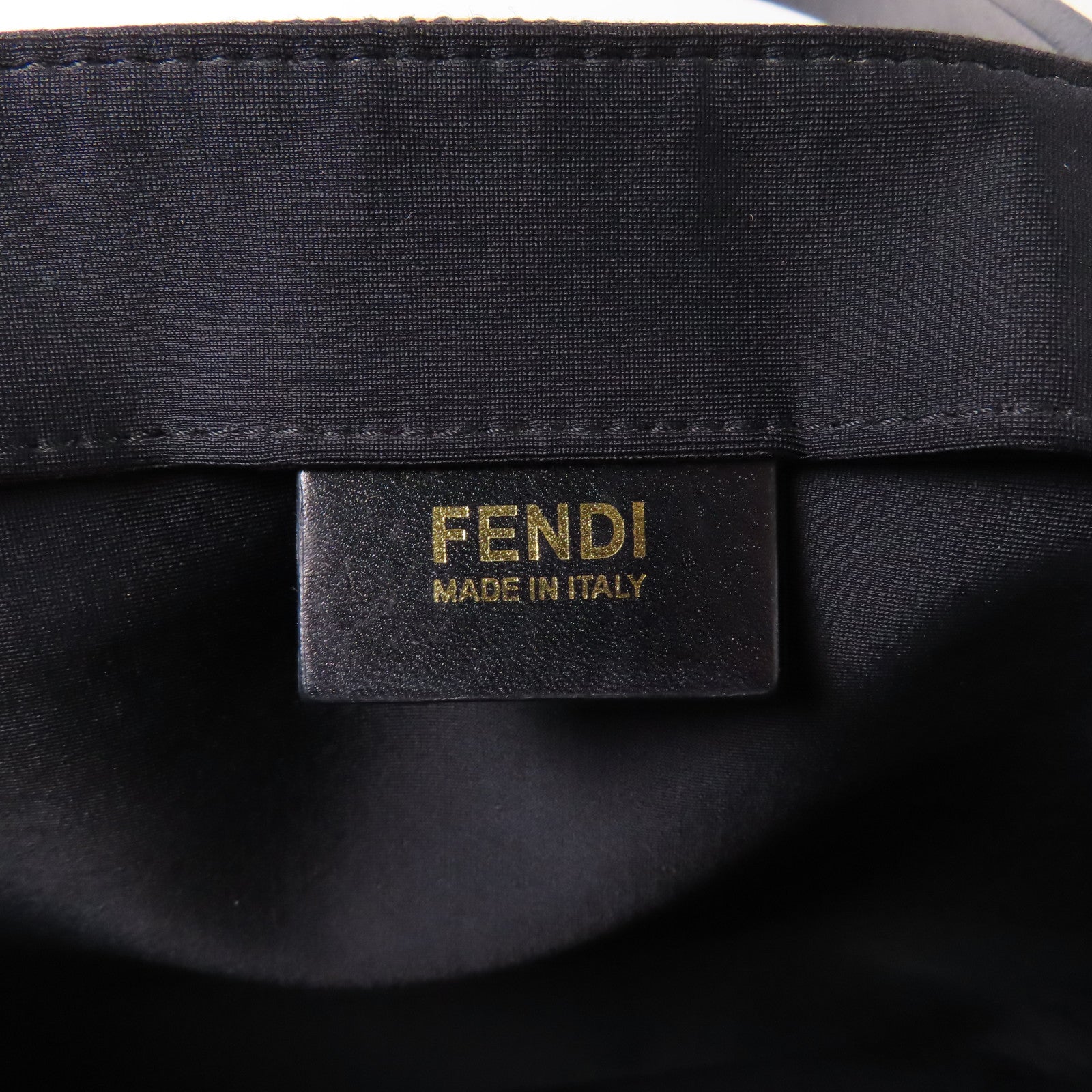 Fendi Tote Bag Shoulder Bag Canvas Beige