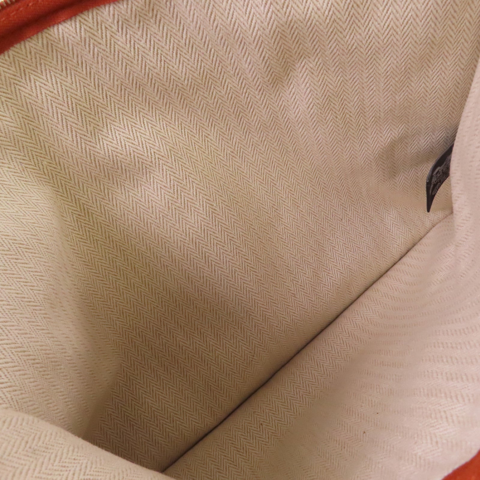 HERMES H Decoration帆布H Tissage Case銀扣手拿包棕色